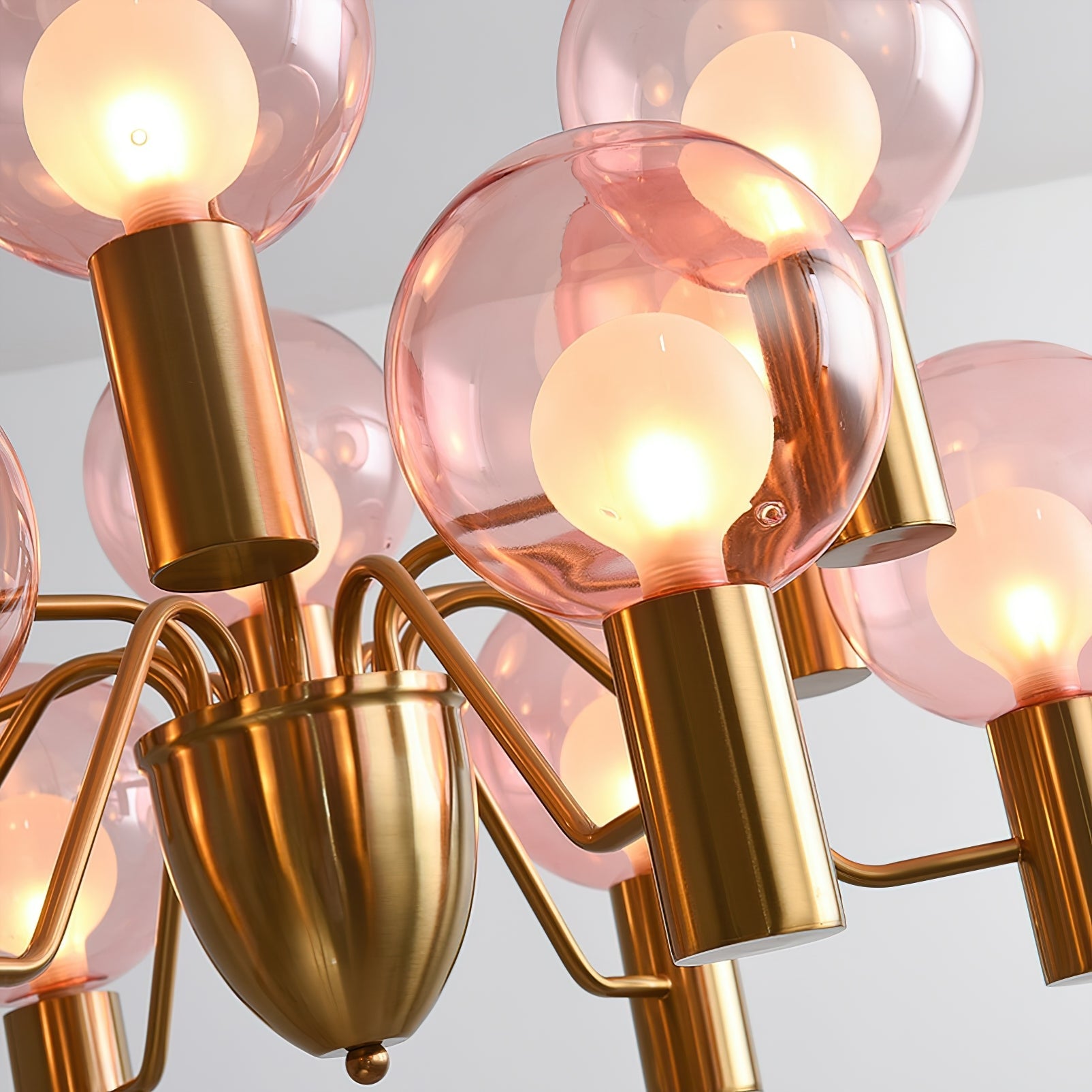 Evmarara Postmodern Luxury Metal Glass Chandelier - Lamp Copper