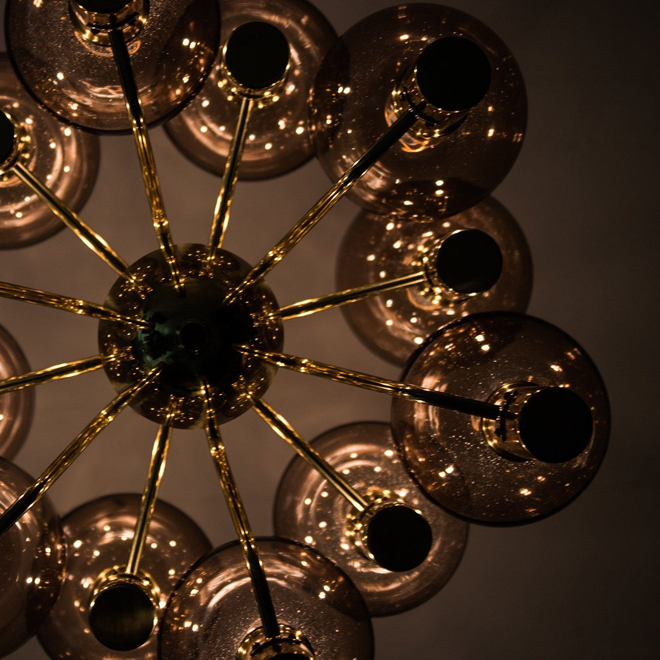 Evmarara Postmodern Luxury Metal Glass Chandelier - Lamp Copper