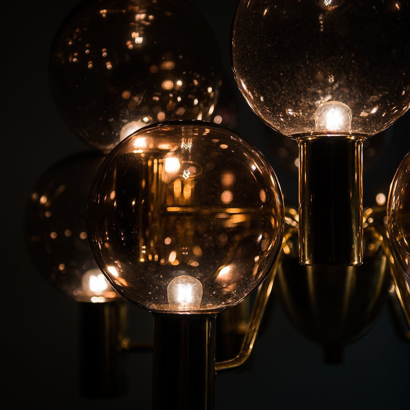 Evmarara Postmodern Luxury Metal Glass Chandelier - Lamp Copper
