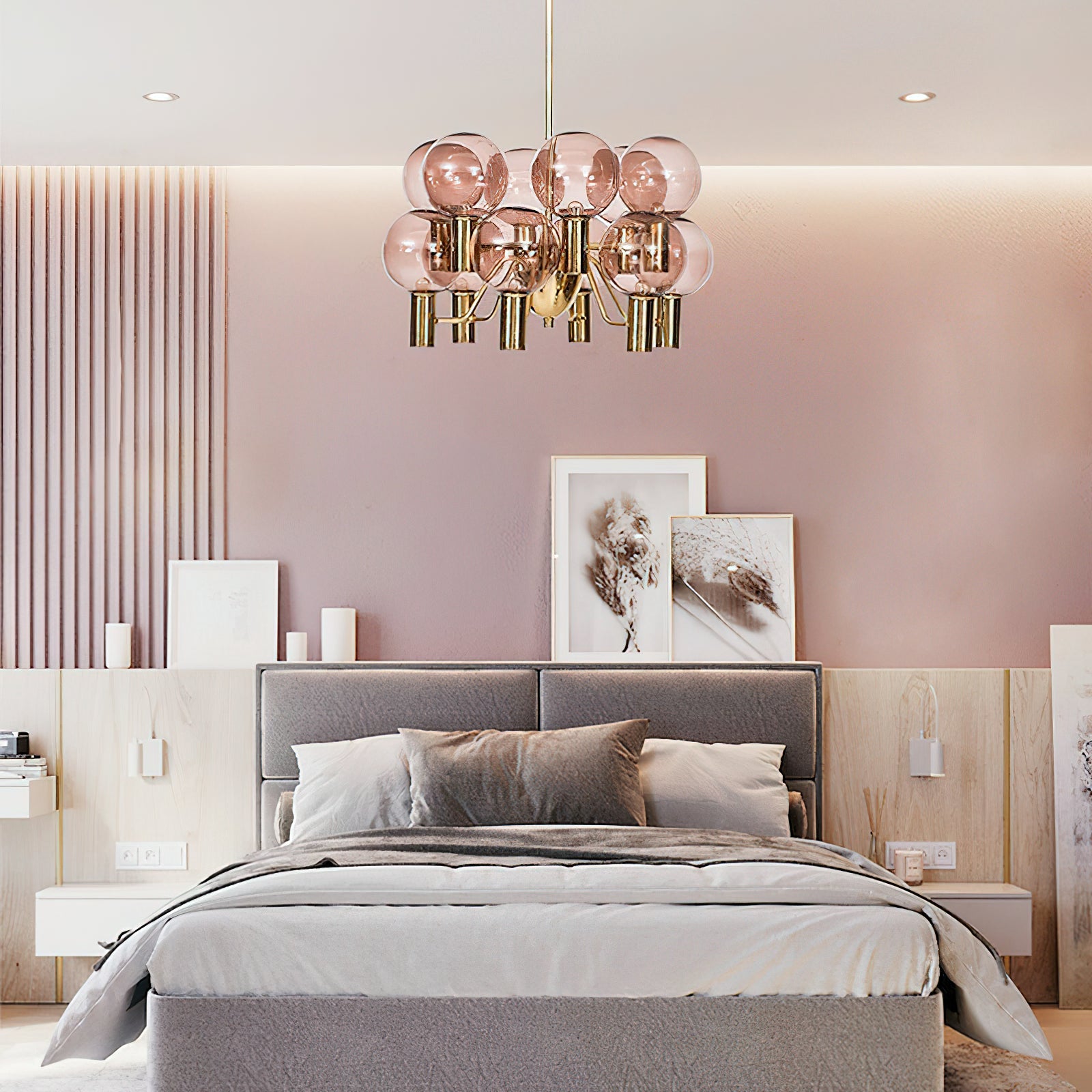 Evmarara Postmodern Luxury Metal Glass Chandelier - Lamp Copper