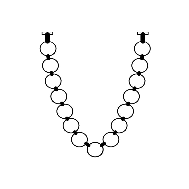 Icarara Modern Minimalist Pearl Necklace Glass Chandelier - Lamp Copper