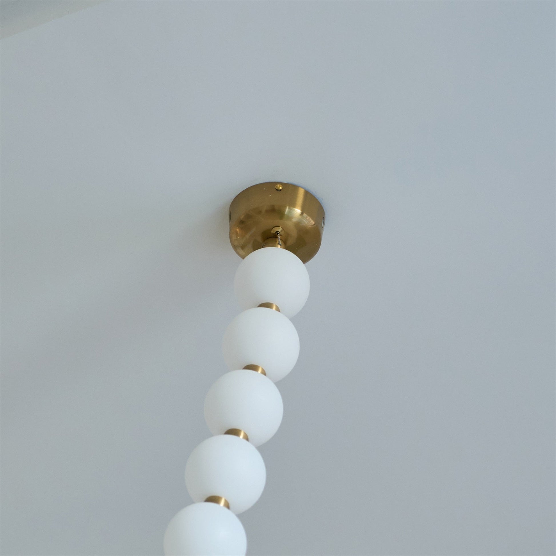 Icarara Modern Minimalist Pearl Necklace Glass Chandelier - Lamp Copper