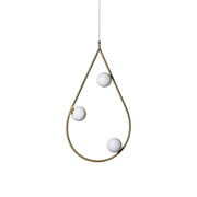 Ertheion Modern Minimalist Pearls Brass Glass Pendant Lamp - Lamp Copper