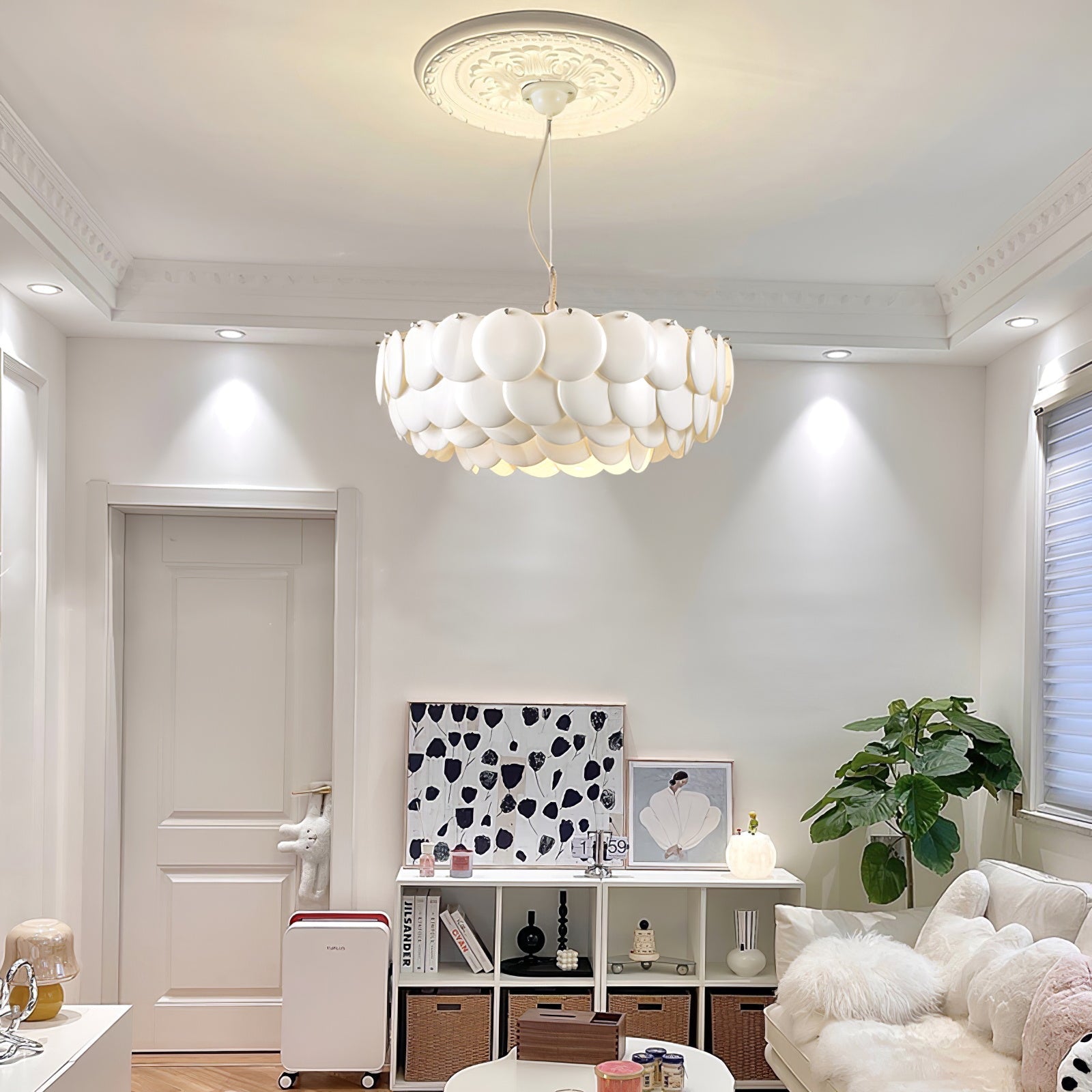 Coshael Postmodern Luxury Metal Ceramic Chandelier - Lamp Copper