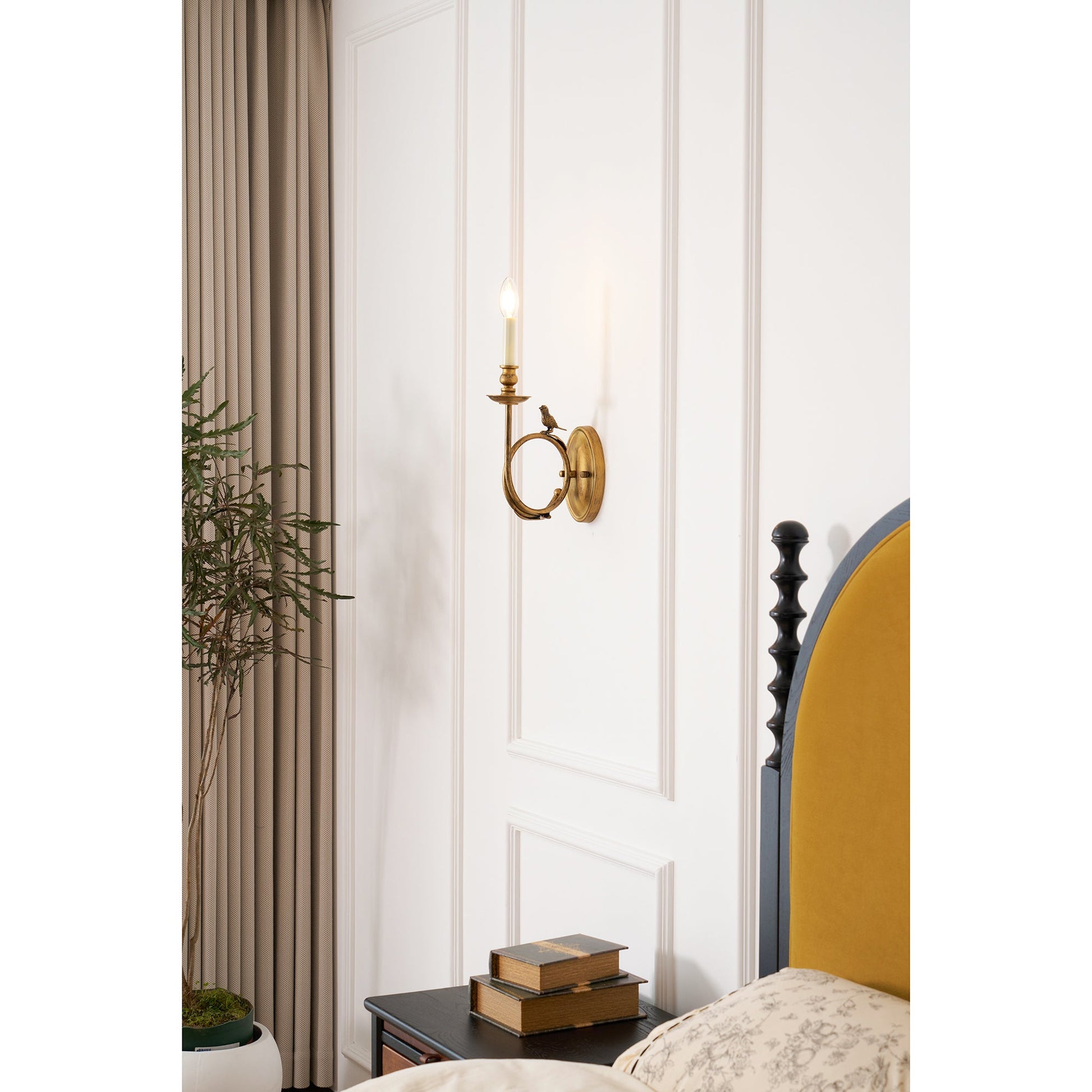 Utheara Vintage Industrial Bird Metal Sconce Wall Lamp - Lamp Copper