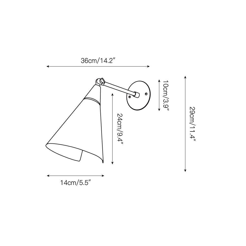 Cevare Modern Minimalist Metal Metal Wall Lamp - Lamp Copper