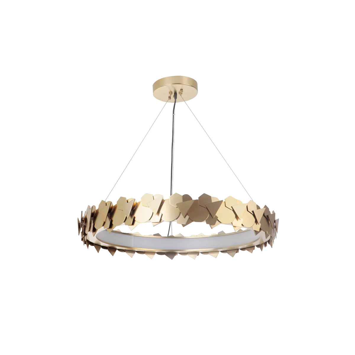 Philomenos Modern Minimalist Halo Metal Chandelier - Lamp Copper