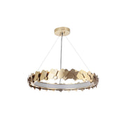 Philomenos Modern Minimalist Halo Metal Chandelier - Lamp Copper