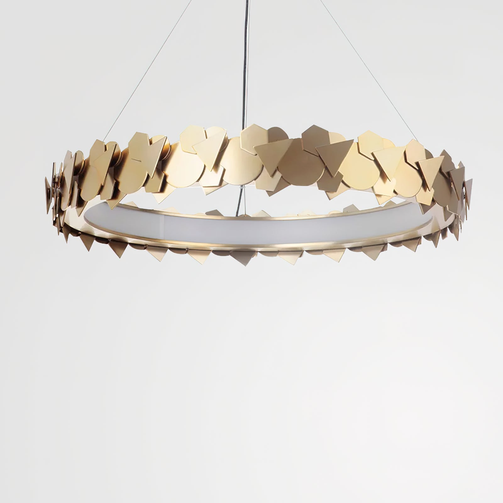 Philomenos Modern Minimalist Halo Metal Chandelier - Lamp Copper