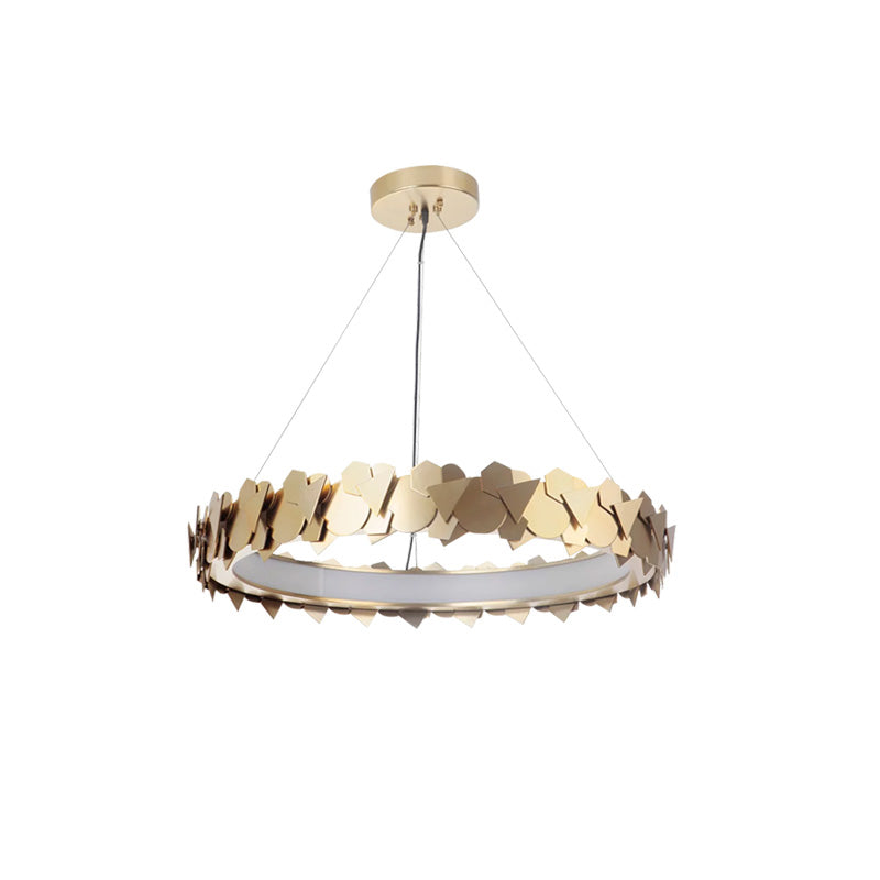 Philomenos Modern Minimalist Halo Metal Chandelier - Lamp Copper