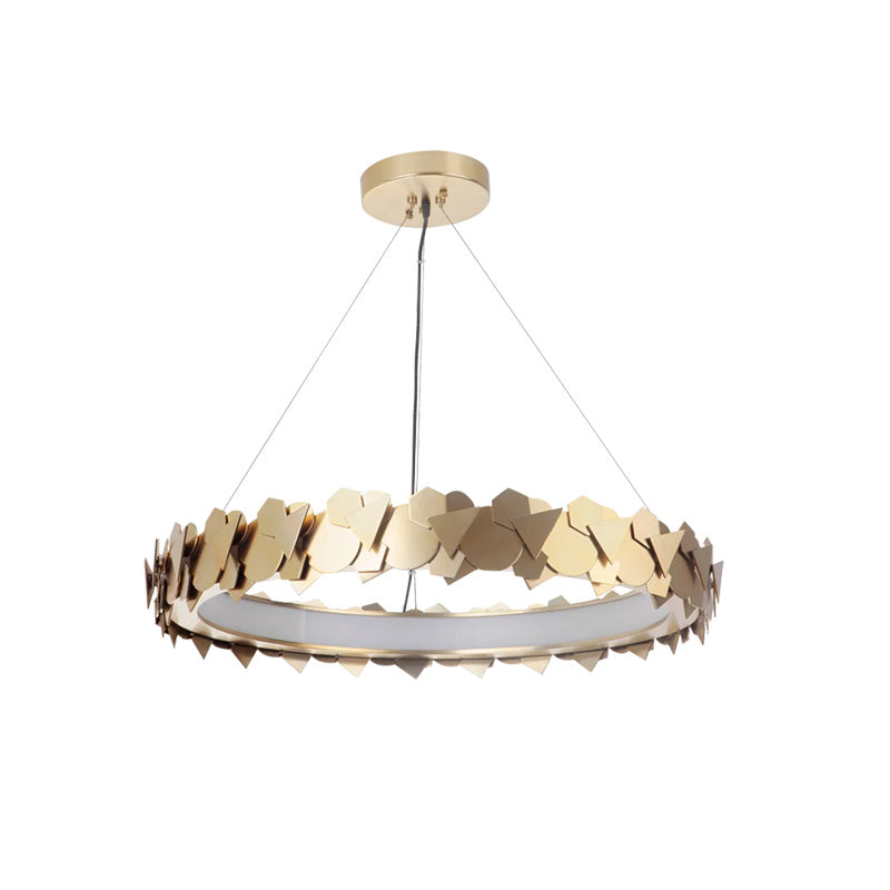 Philomenos Modern Minimalist Halo Metal Chandelier - Lamp Copper