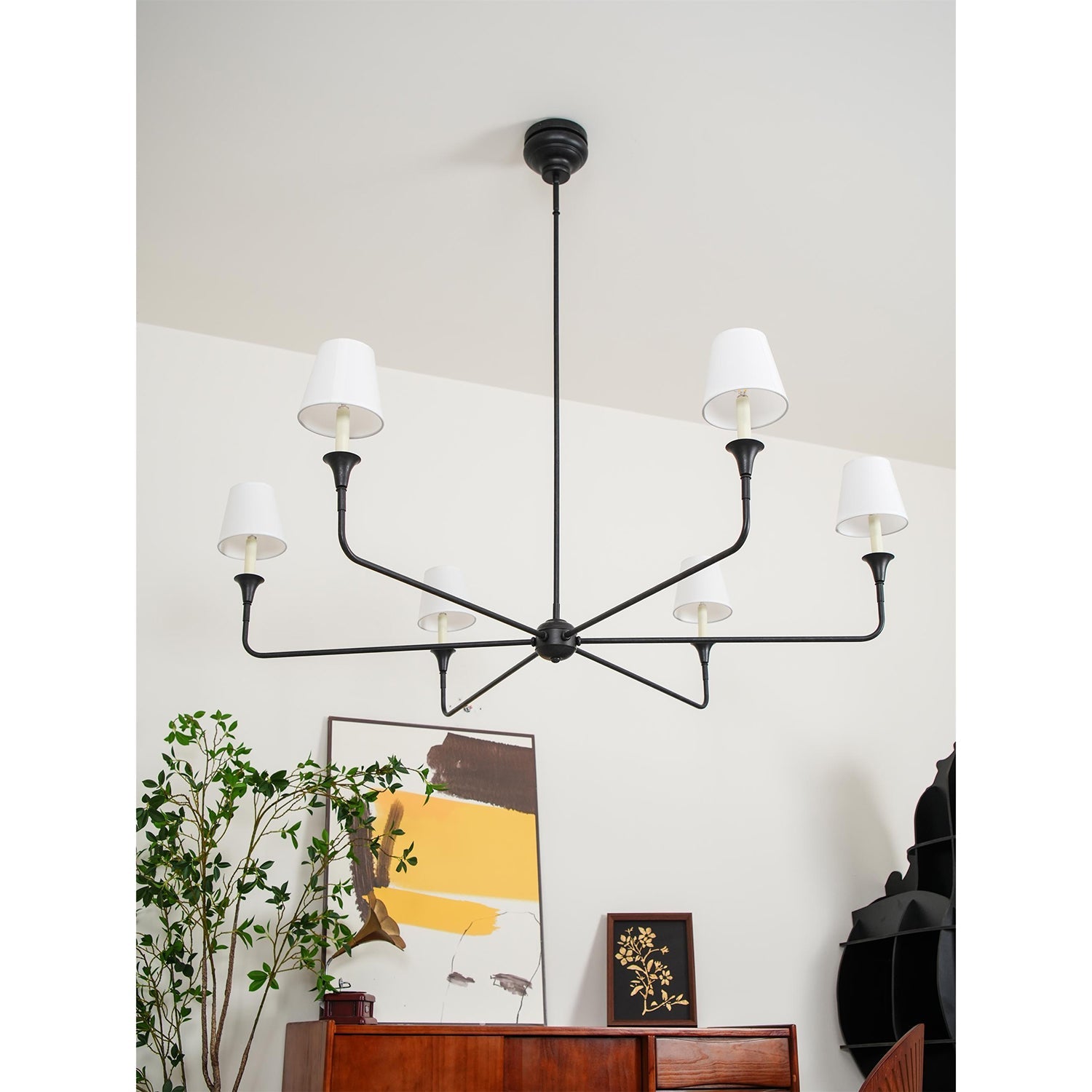 Arthaila Vintage Industrial Grande Fabric Chandelier - Lamp Copper