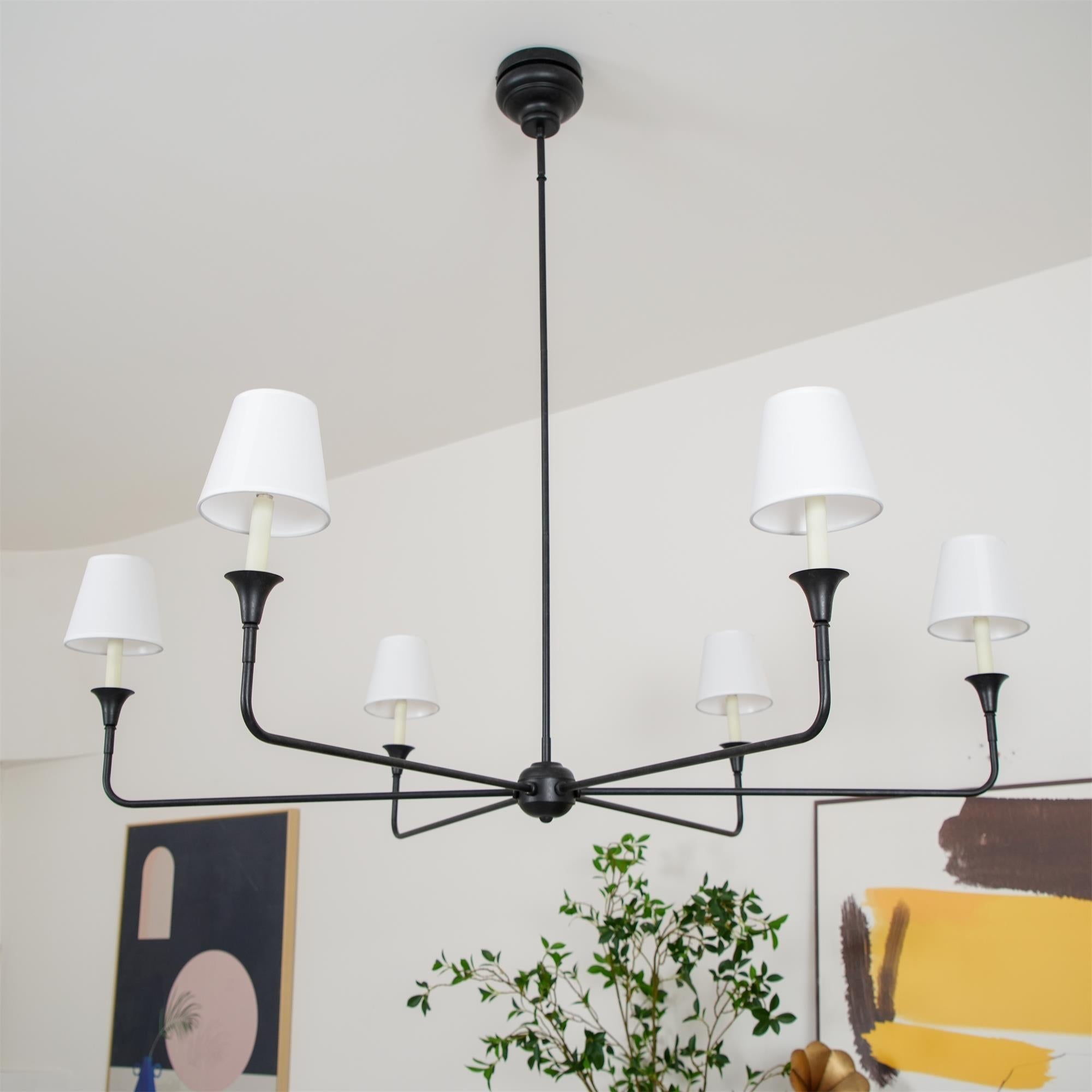 Arthaila Vintage Industrial Grande Fabric Chandelier - Lamp Copper