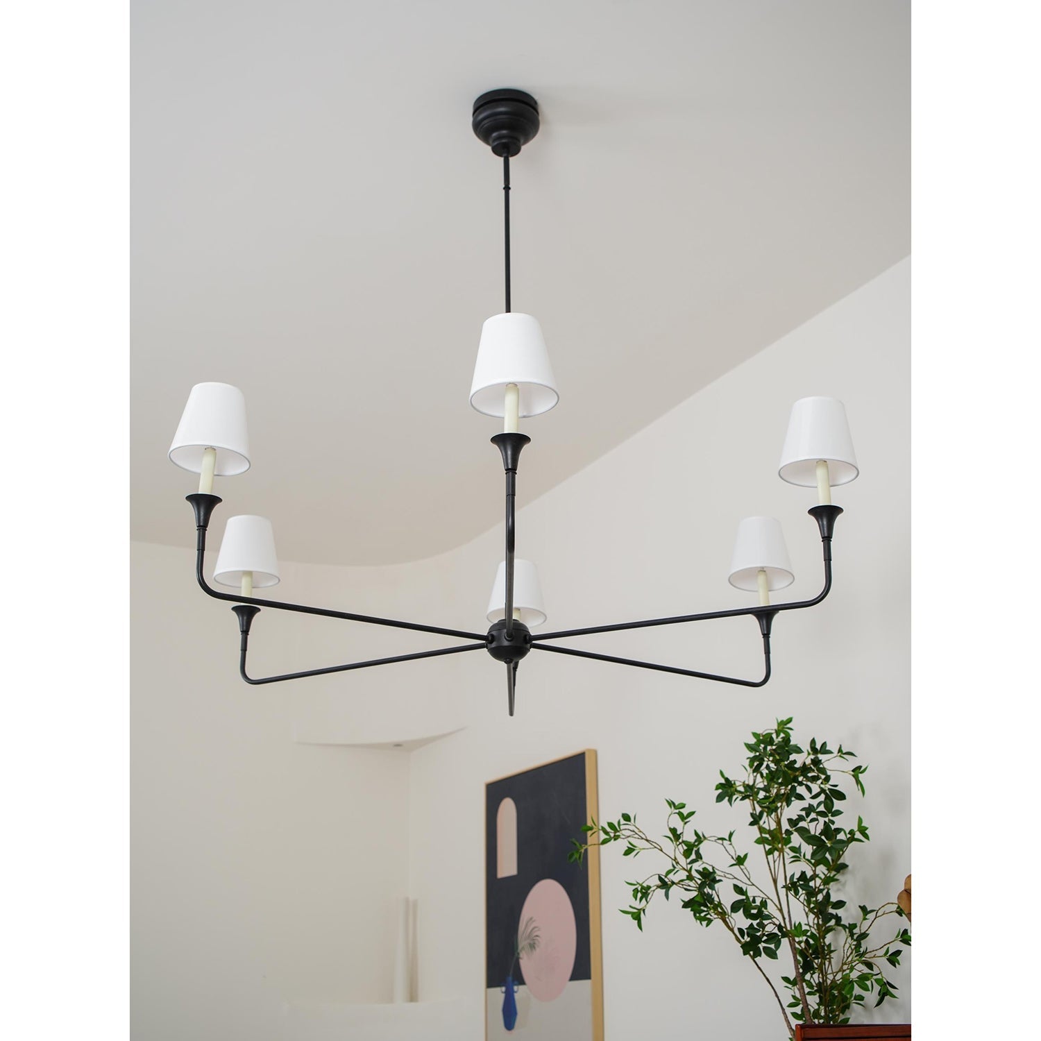 Arthaila Vintage Industrial Grande Fabric Chandelier - Lamp Copper