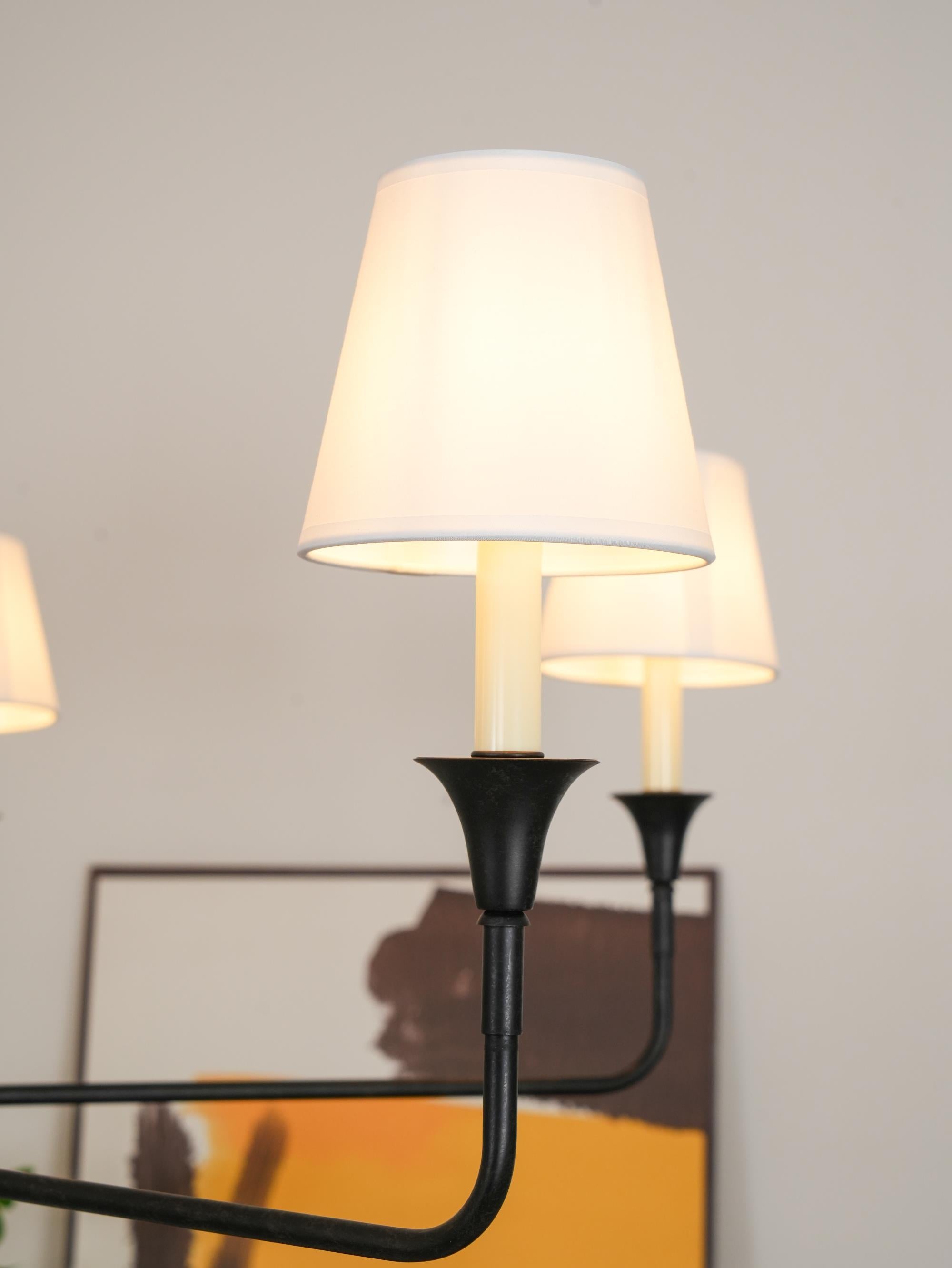 Arthaila Vintage Industrial Grande Fabric Chandelier - Lamp Copper