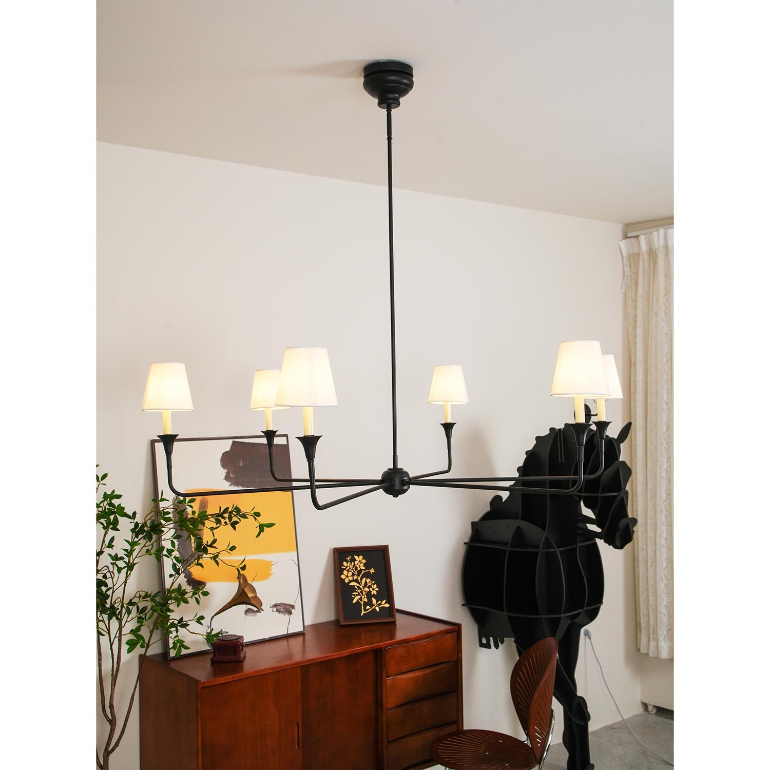 Arthaila Vintage Industrial Grande Fabric Chandelier - Lamp Copper