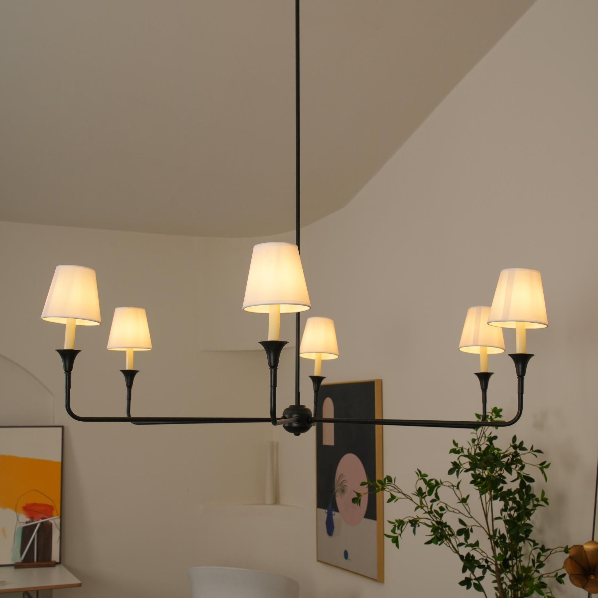 Arthaila Vintage Industrial Grande Fabric Chandelier - Lamp Copper