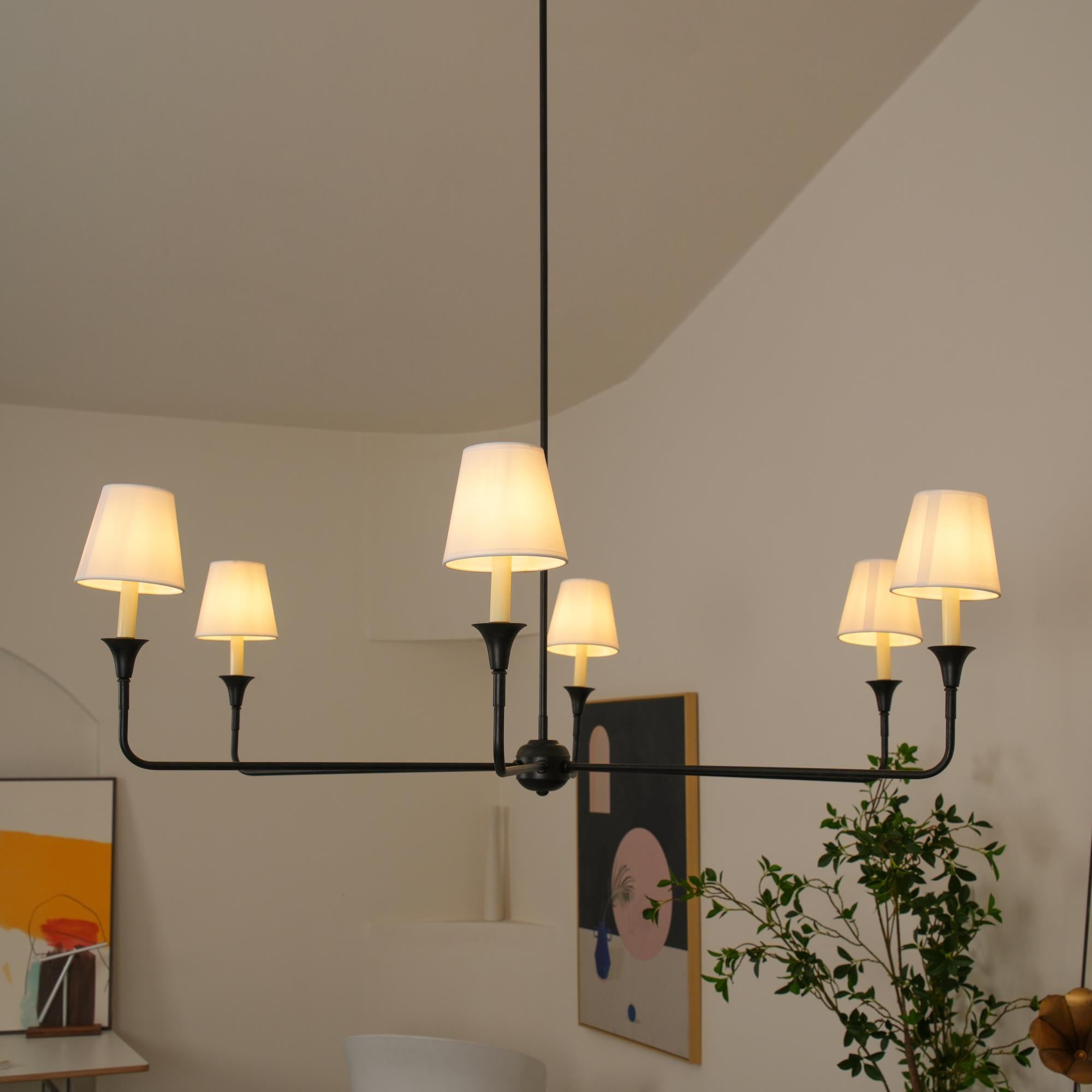 Arthaila Vintage Industrial Grande Fabric Chandelier - Lamp Copper