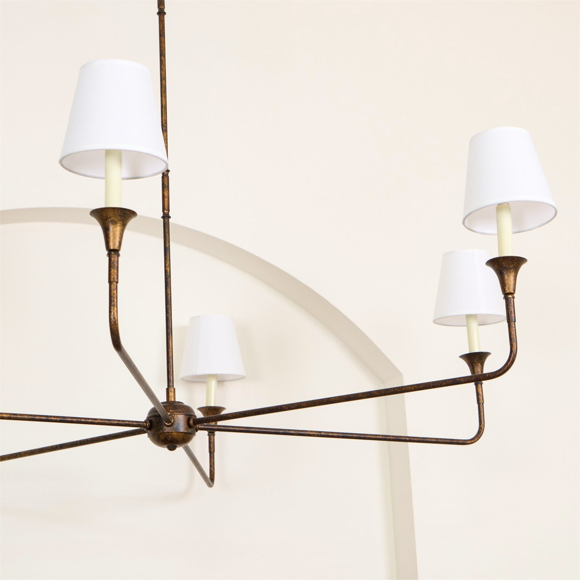Arthaila Vintage Industrial Grande Fabric Chandelier - Lamp Copper
