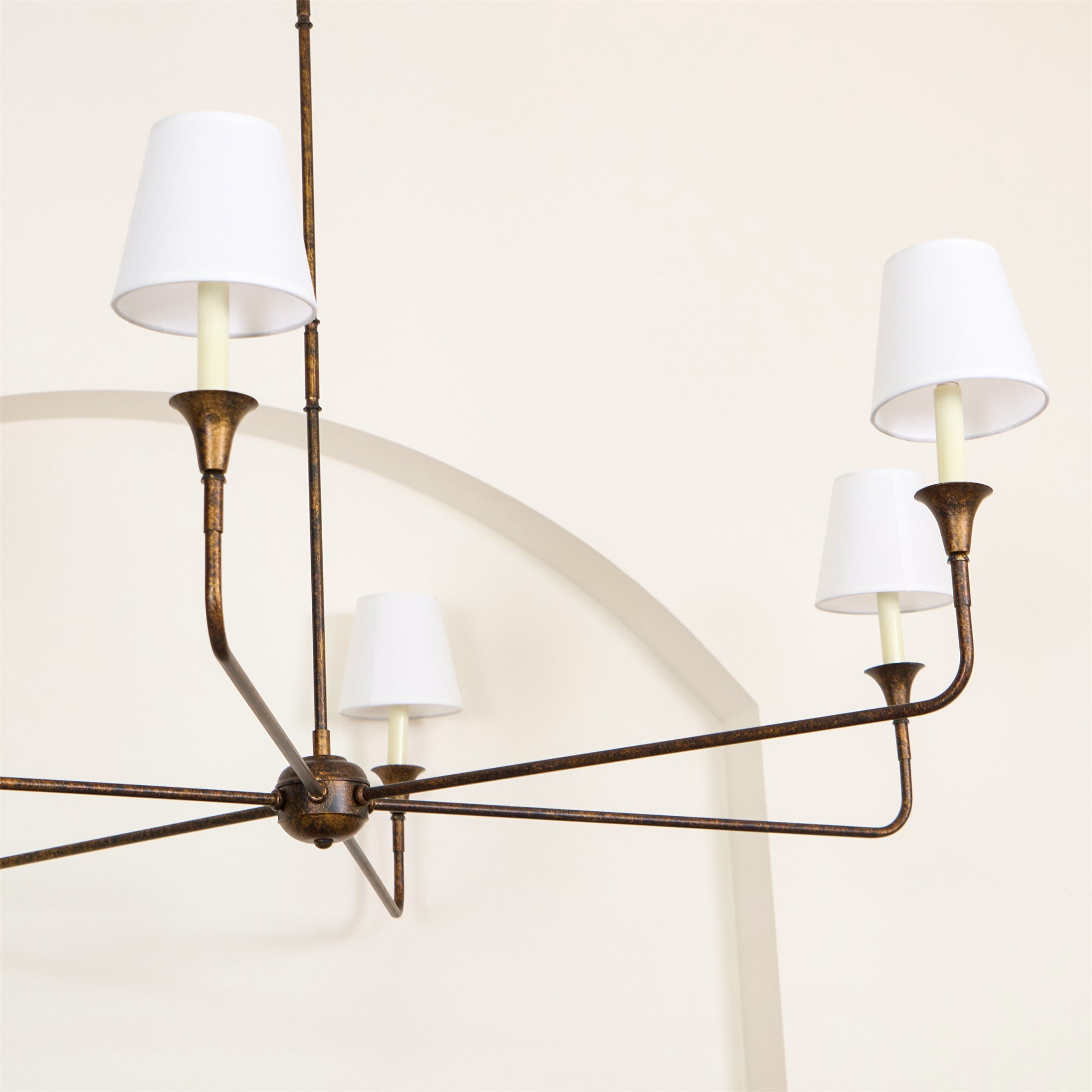 Arthaila Vintage Industrial Grande Fabric Chandelier - Lamp Copper