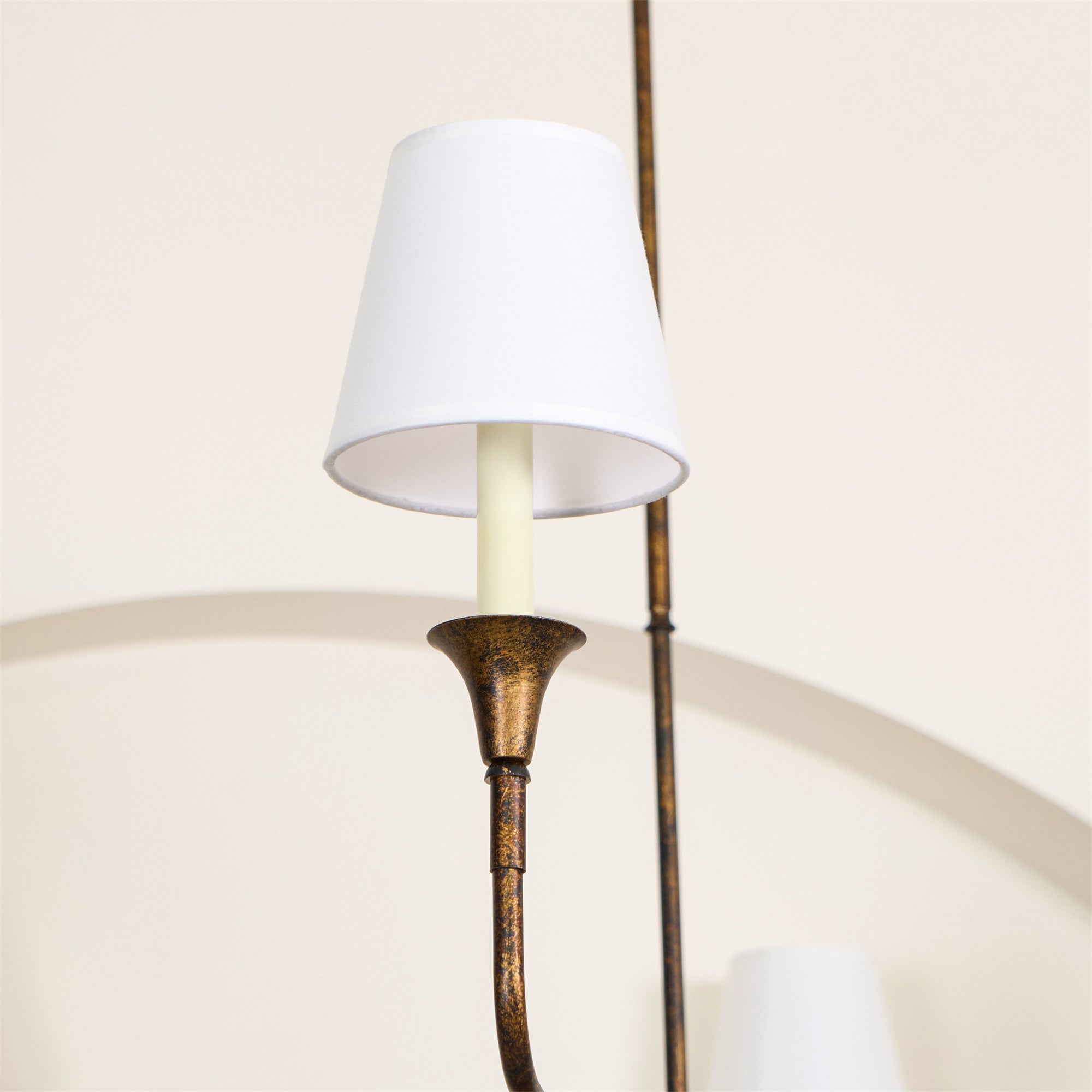 Arthaila Vintage Industrial Grande Fabric Chandelier - Lamp Copper