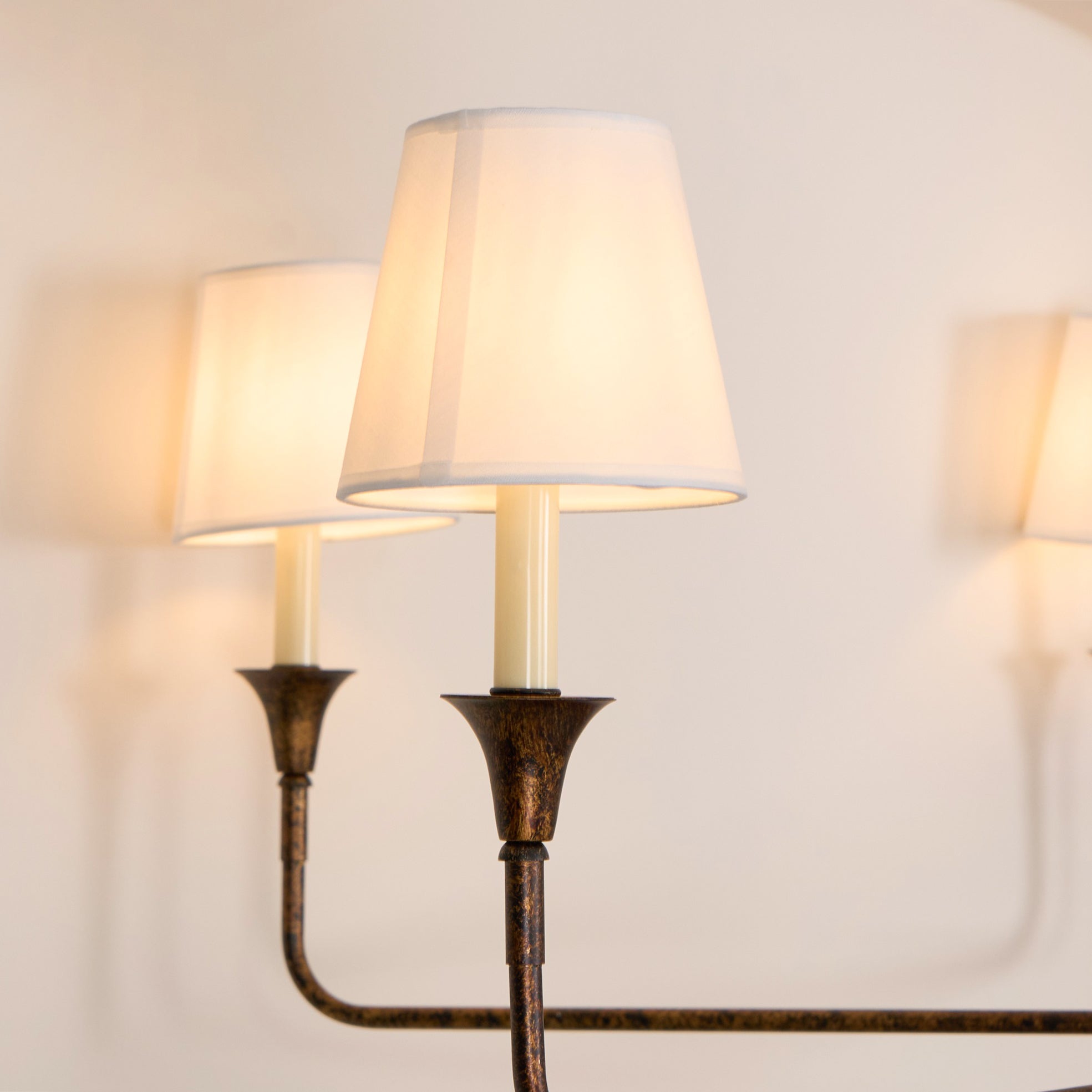 Arthaila Vintage Industrial Grande Fabric Chandelier - Lamp Copper