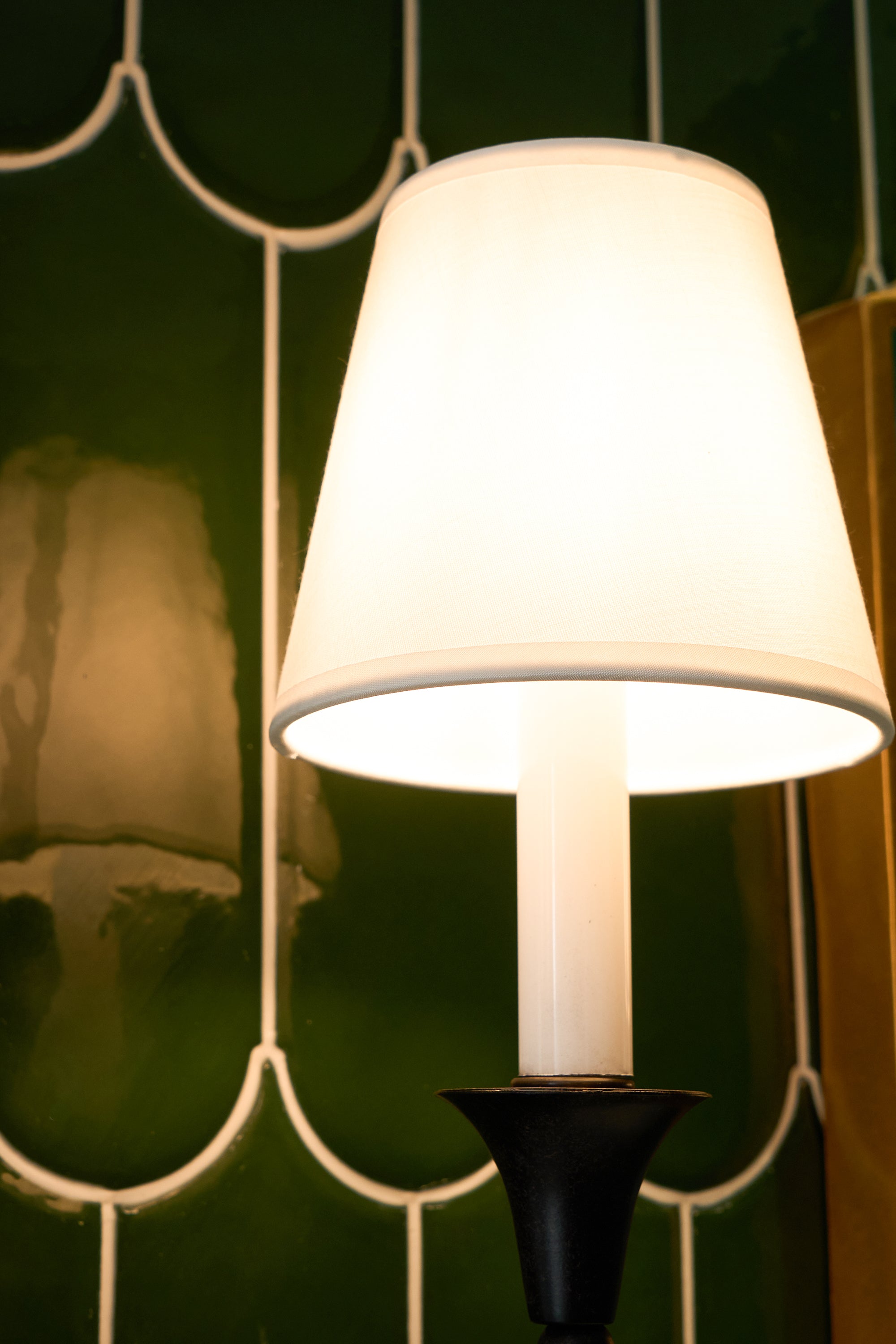 Cygnus Modern Minimalist Traditional Black Fabric Wall Lamp - Lamp Copper