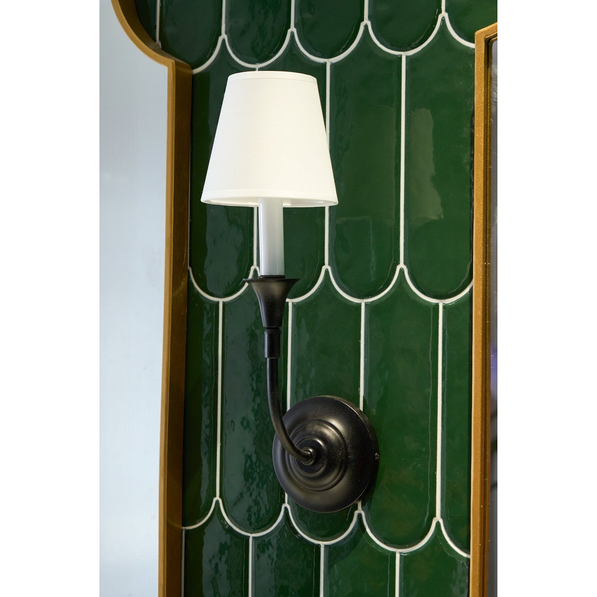 Cygnus Modern Minimalist Traditional Black Fabric Wall Lamp - Lamp Copper