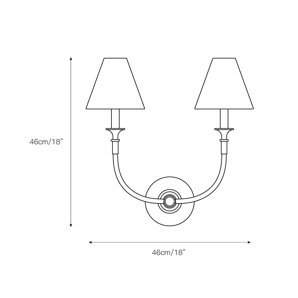 Cygnus Modern Minimalist Traditional Black Fabric Wall Lamp - Lamp Copper
