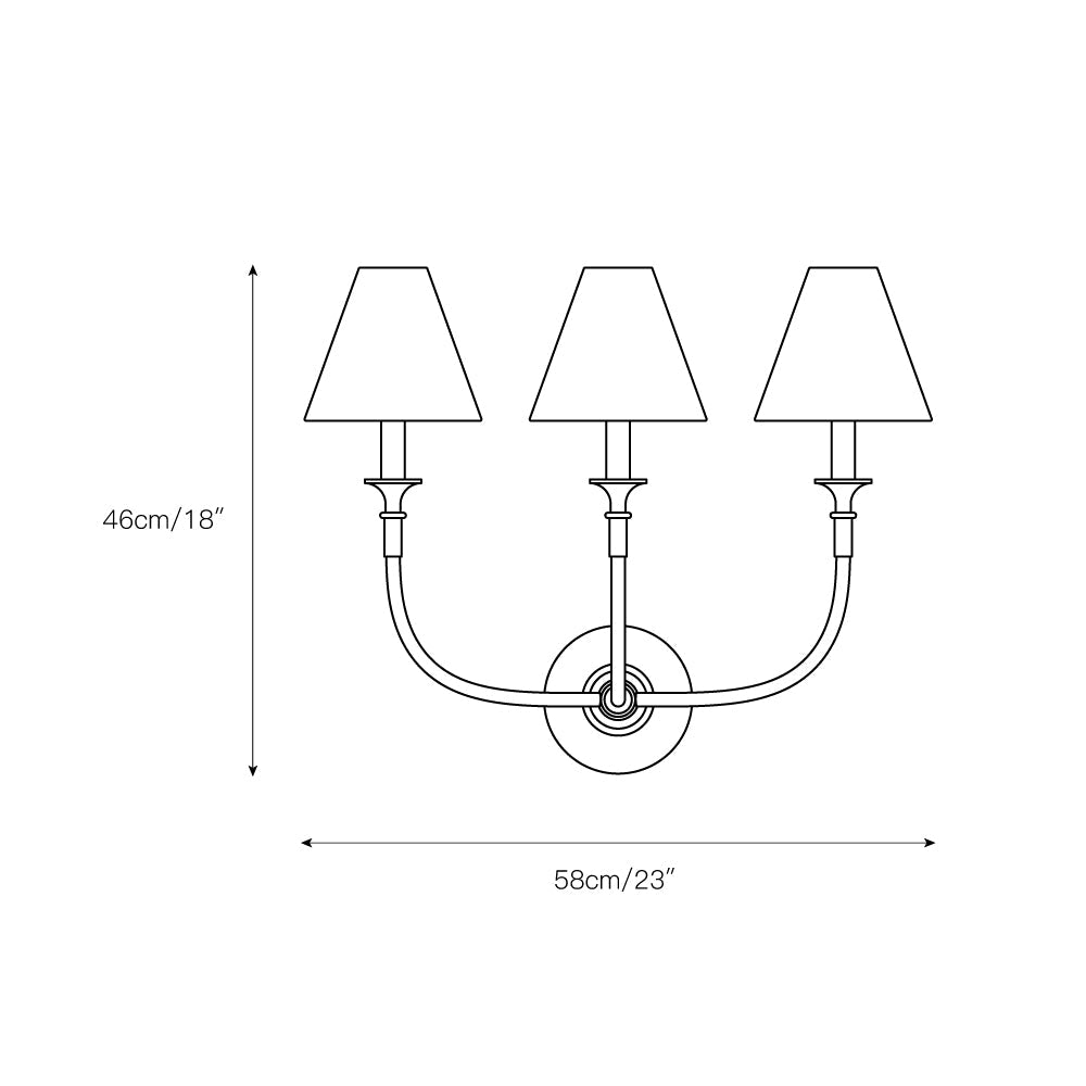Cygnus Modern Minimalist Traditional Black Fabric Wall Lamp - Lamp Copper