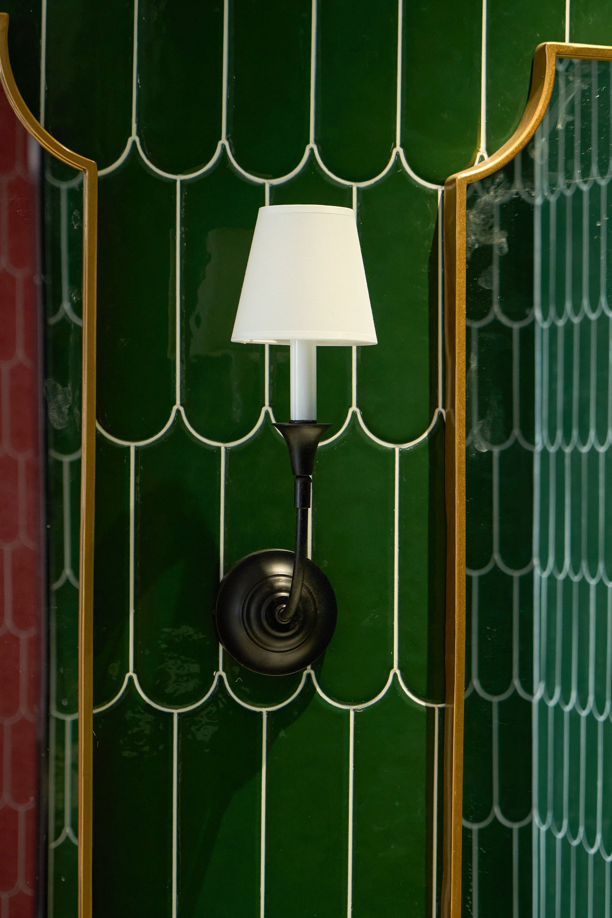 Cygnus Modern Minimalist Traditional Black Fabric Wall Lamp - Lamp Copper