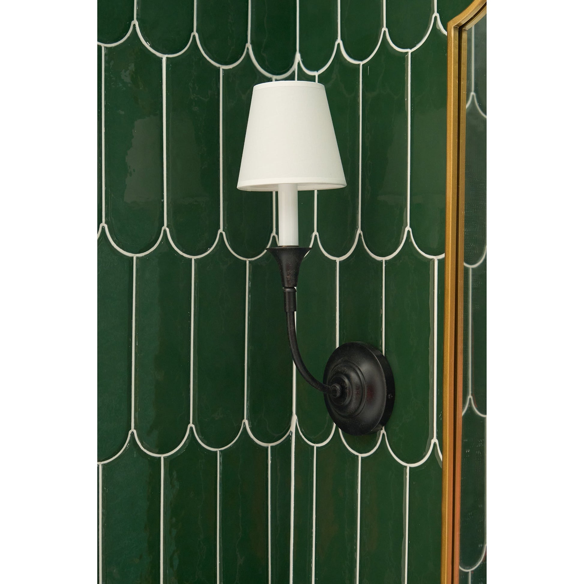 Cygnus Modern Minimalist Traditional Black Fabric Wall Lamp - Lamp Copper