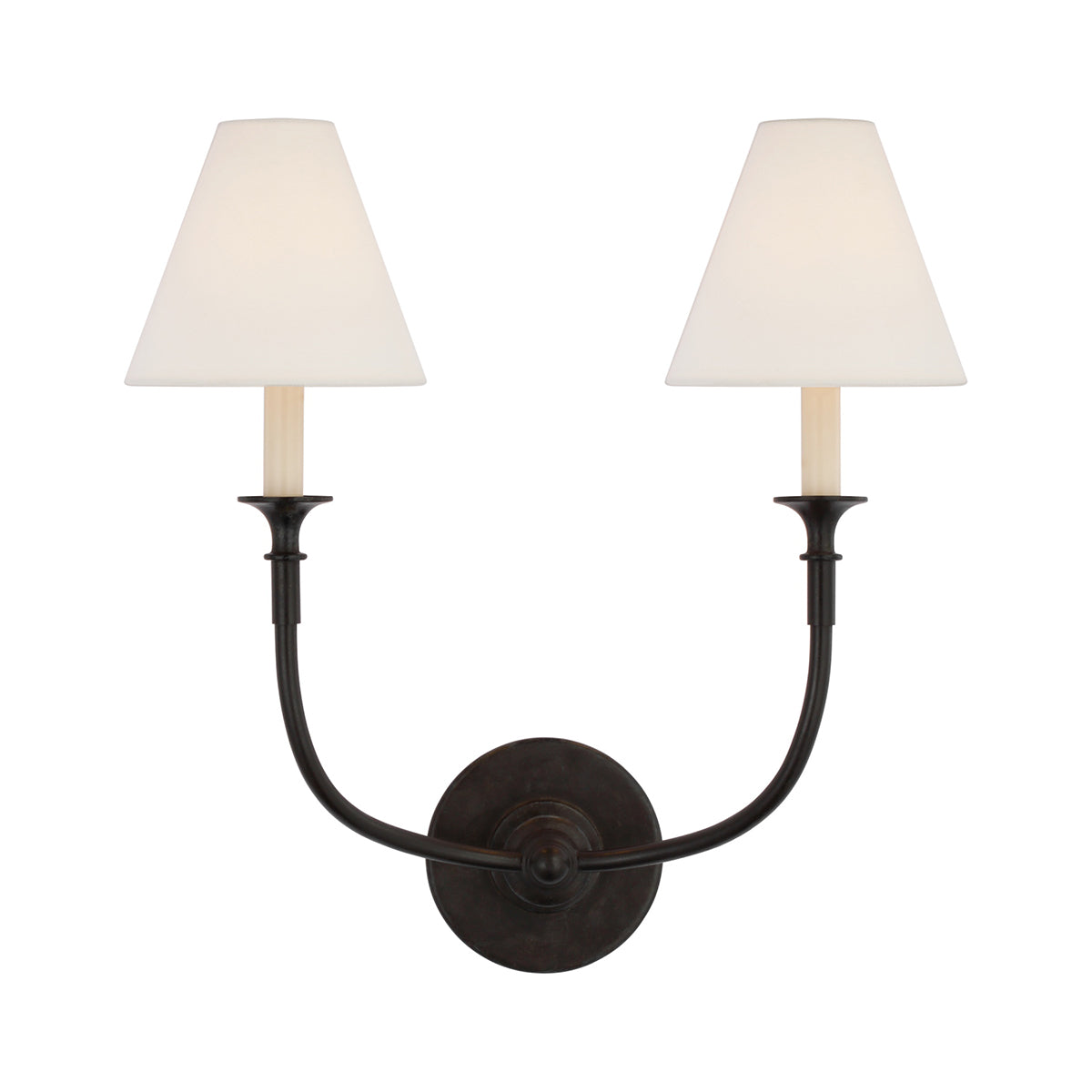 Cygnus Modern Minimalist Traditional Black Fabric Wall Lamp - Lamp Copper