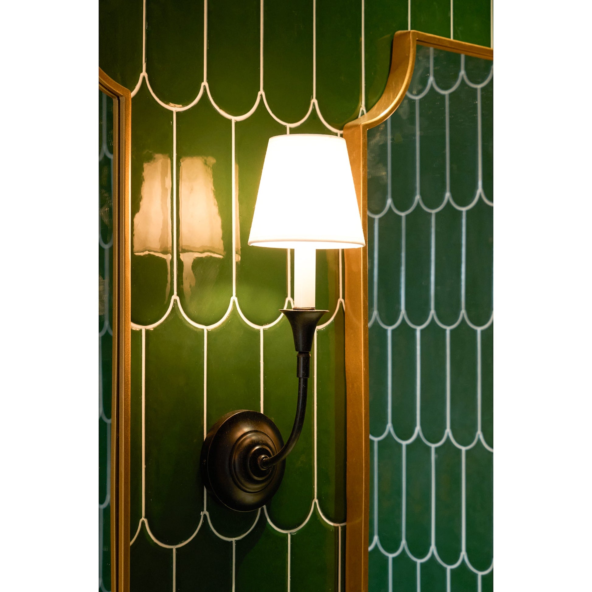 Cygnus Modern Minimalist Traditional Black Fabric Wall Lamp - Lamp Copper