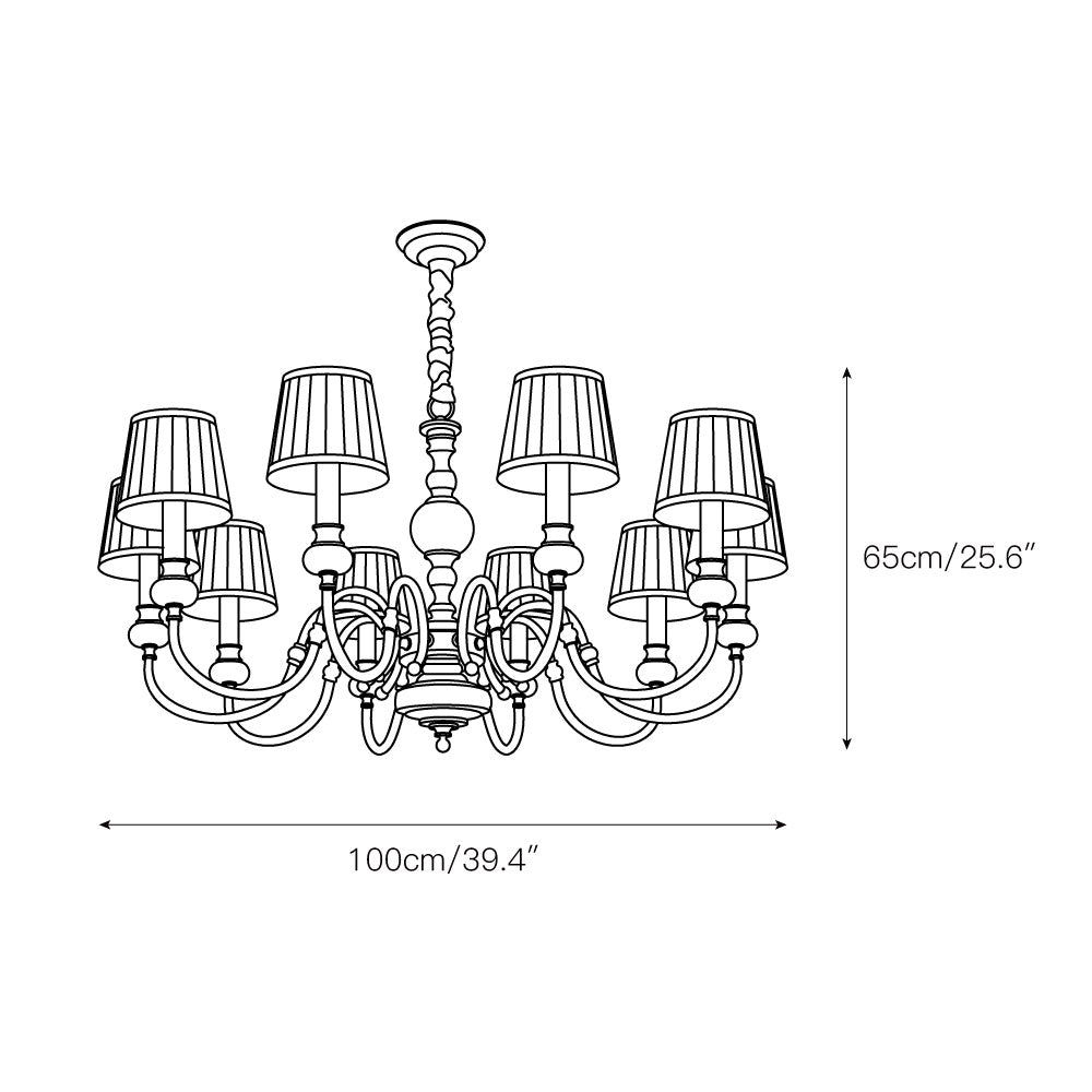 Ivenen Postmodern Luxury Brass Jade Chandelier - Lamp Copper
