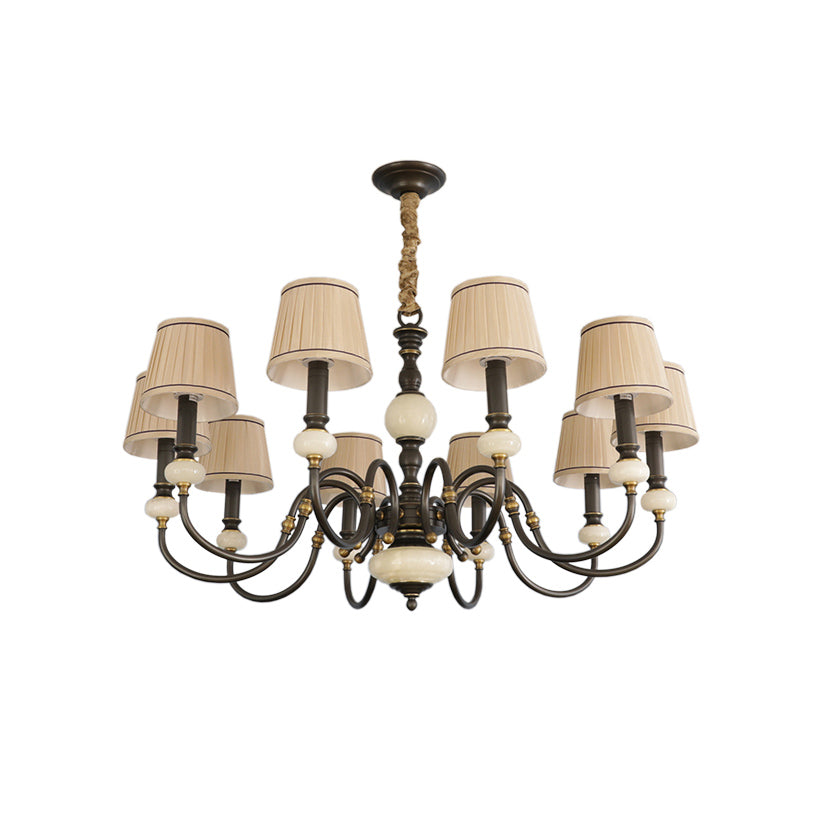 Ivenen Postmodern Luxury Brass Jade Chandelier - Lamp Copper