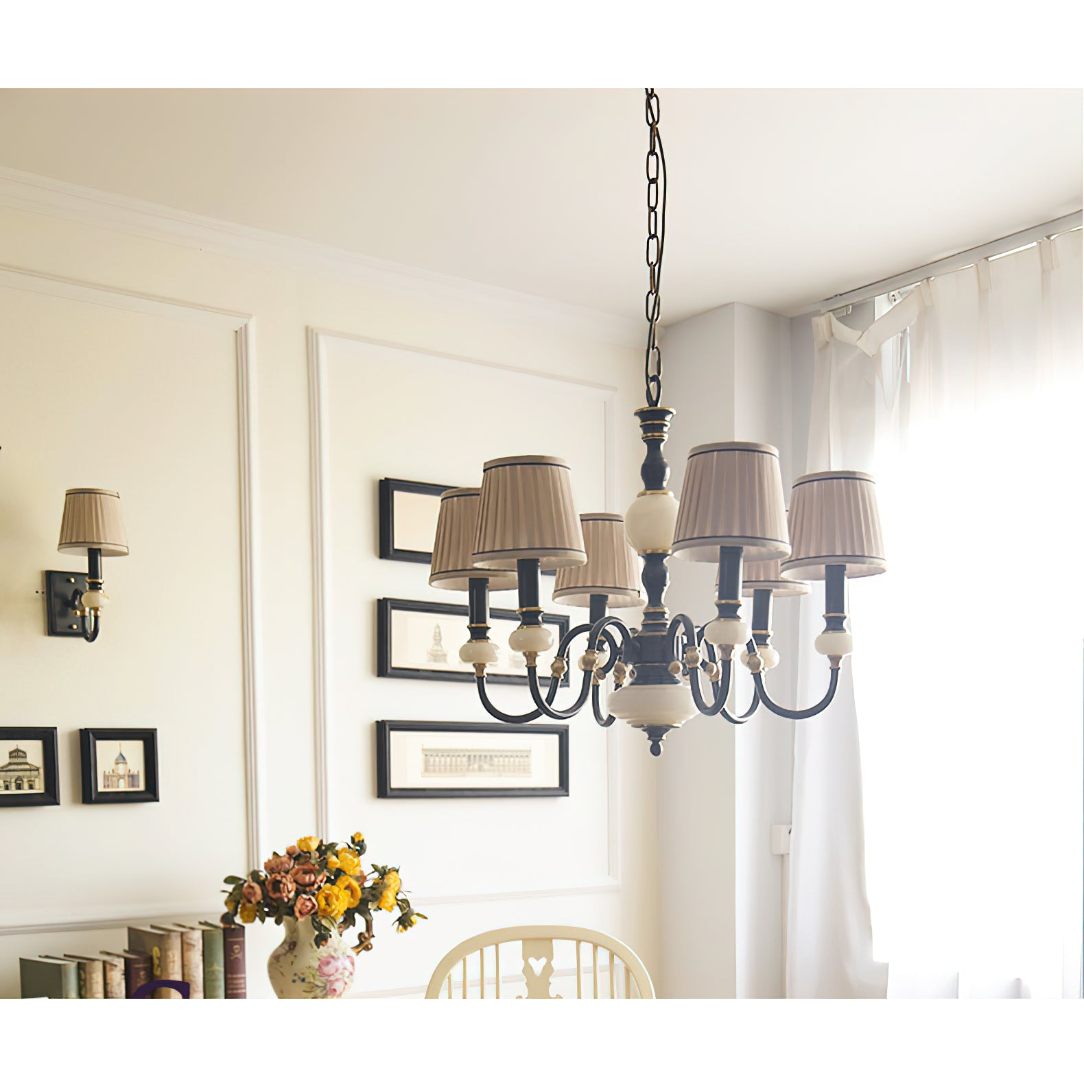 Ivenen Postmodern Luxury Brass Jade Chandelier - Lamp Copper