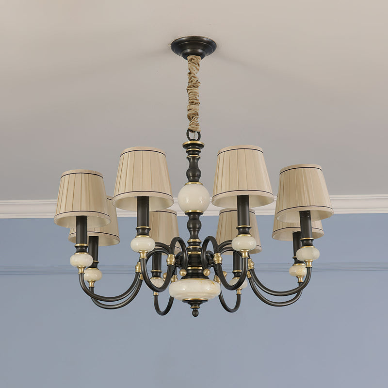 Ivenen Postmodern Luxury Brass Jade Chandelier - Lamp Copper