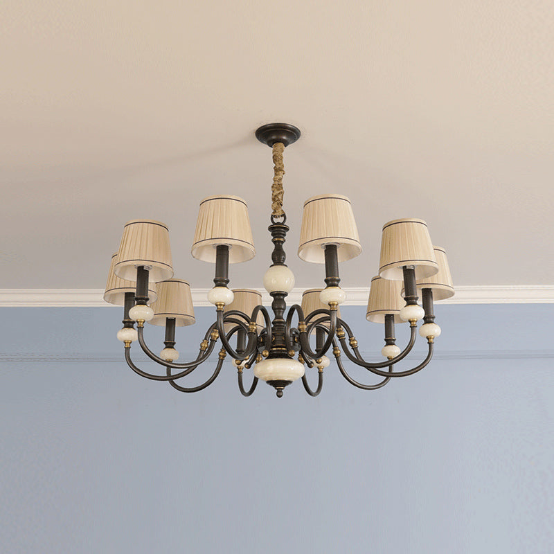 Ivenen Postmodern Luxury Brass Jade Chandelier - Lamp Copper