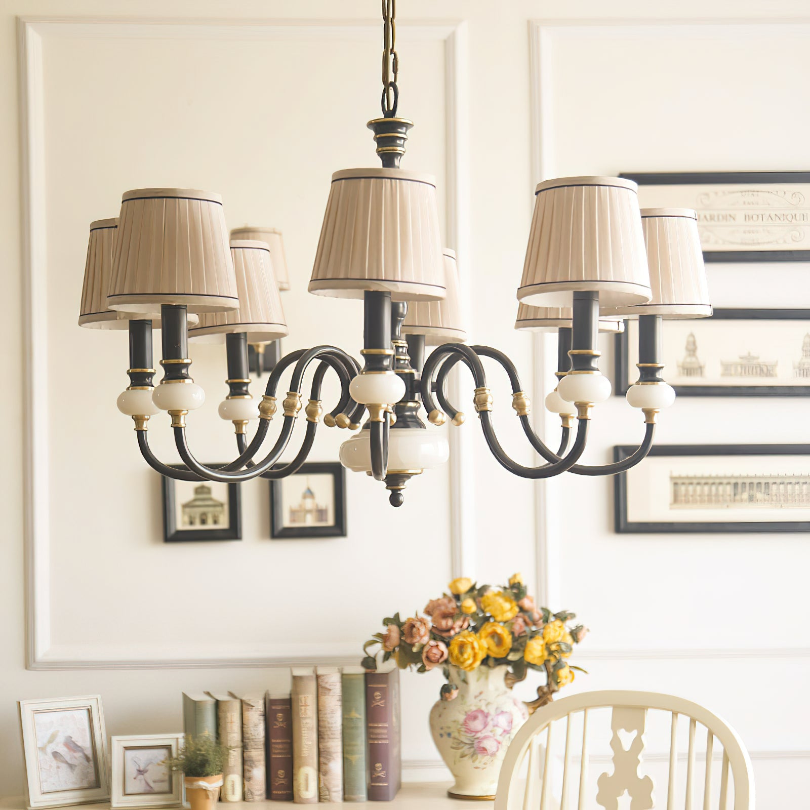 Ivenen Postmodern Luxury Brass Jade Chandelier - Lamp Copper