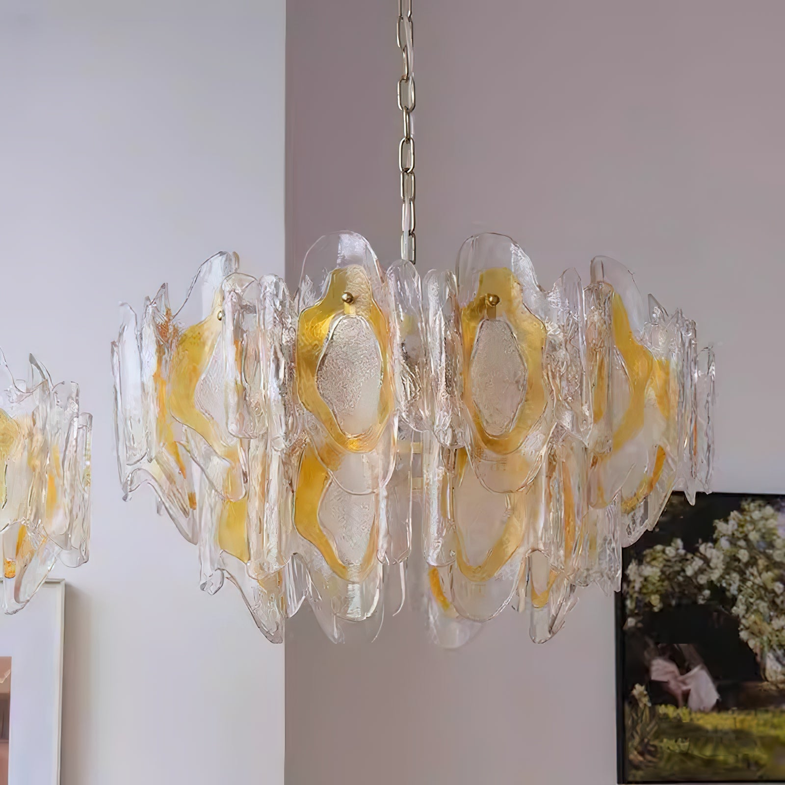 Zecaryra Postmodern Luxury Glass Chandelier - Lamp Copper
