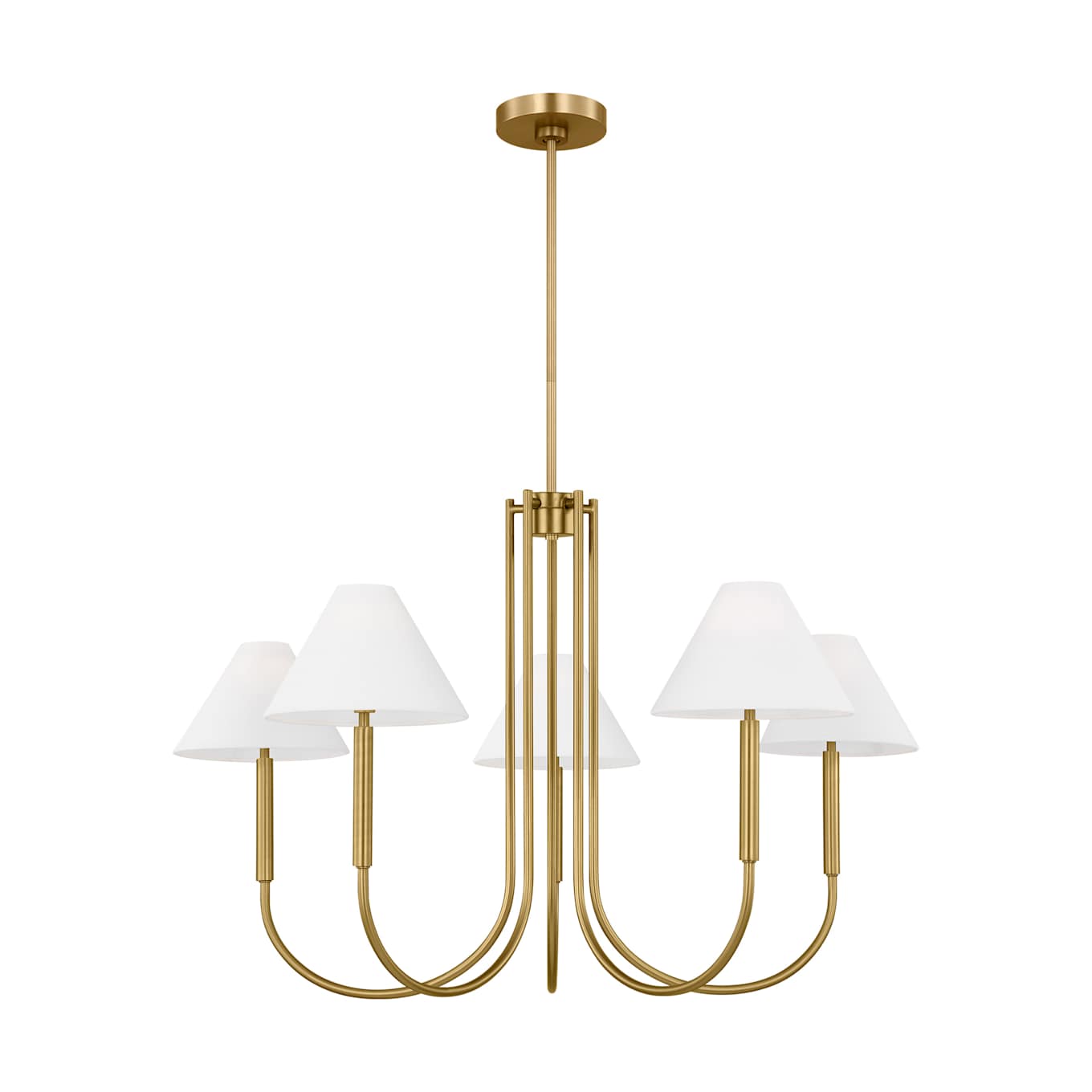 Nycareth Vintage Industrial Metal Fabric Chandelier - Lamp Copper