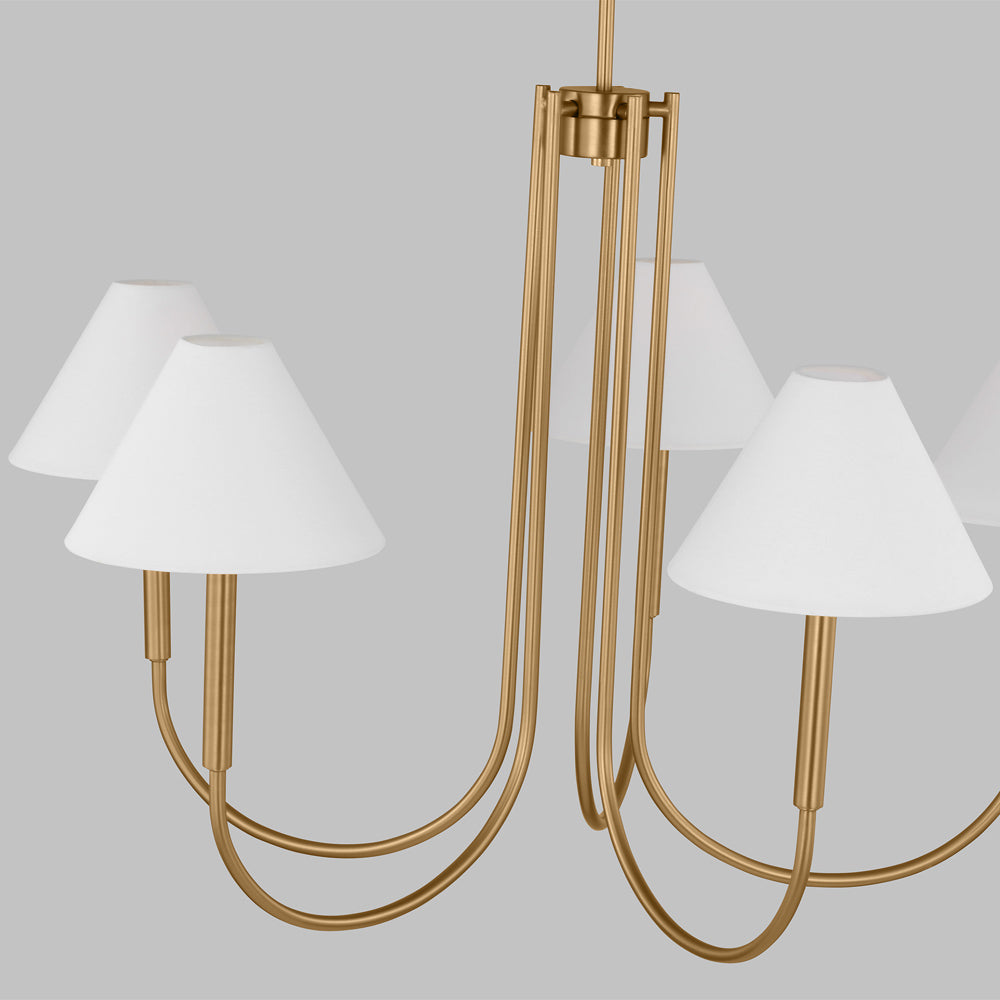 Nycareth Vintage Industrial Metal Fabric Chandelier - Lamp Copper