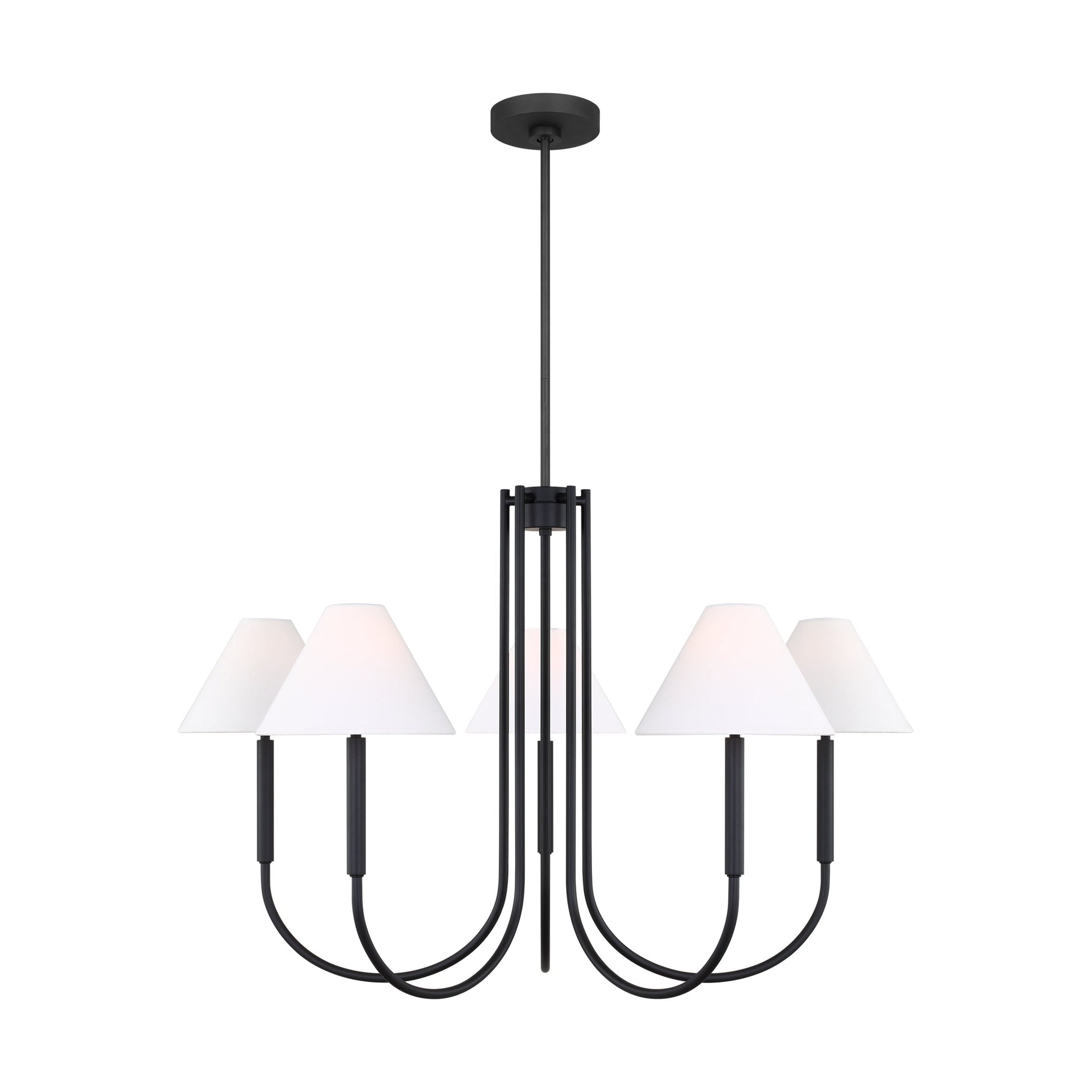 Nycareth Vintage Industrial Metal Fabric Chandelier - Lamp Copper