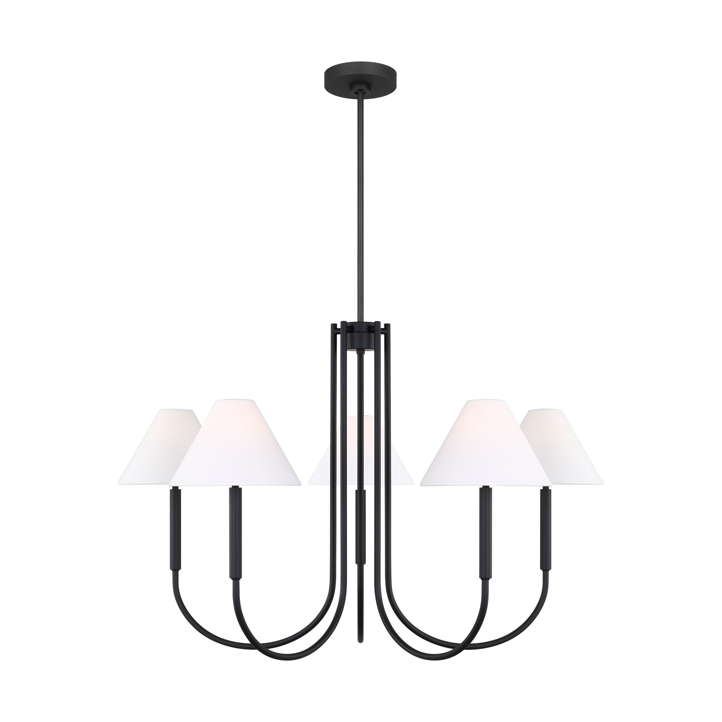 Nycareth Vintage Industrial Metal Fabric Chandelier - Lamp Copper