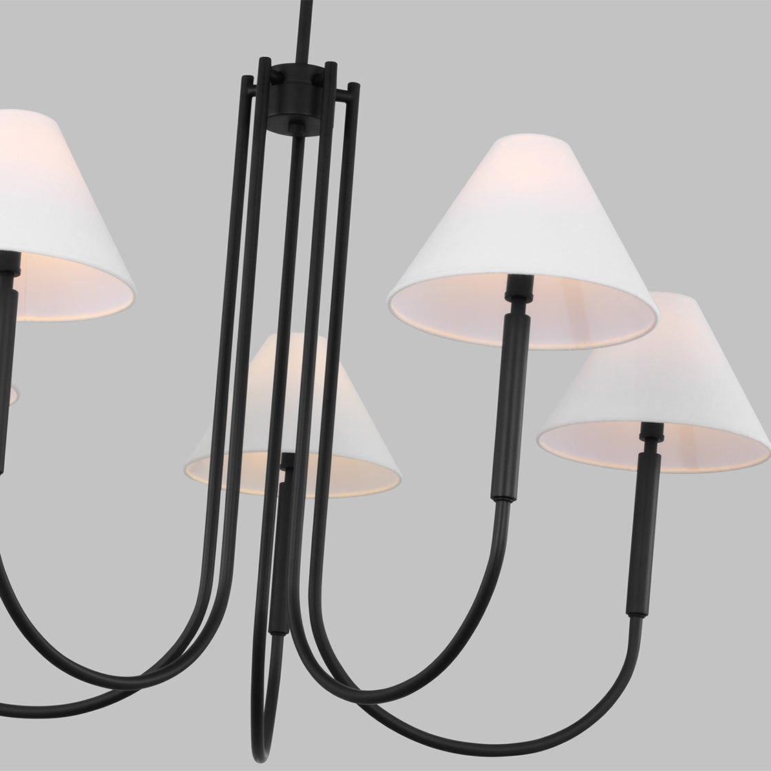 Nycareth Vintage Industrial Metal Fabric Chandelier - Lamp Copper