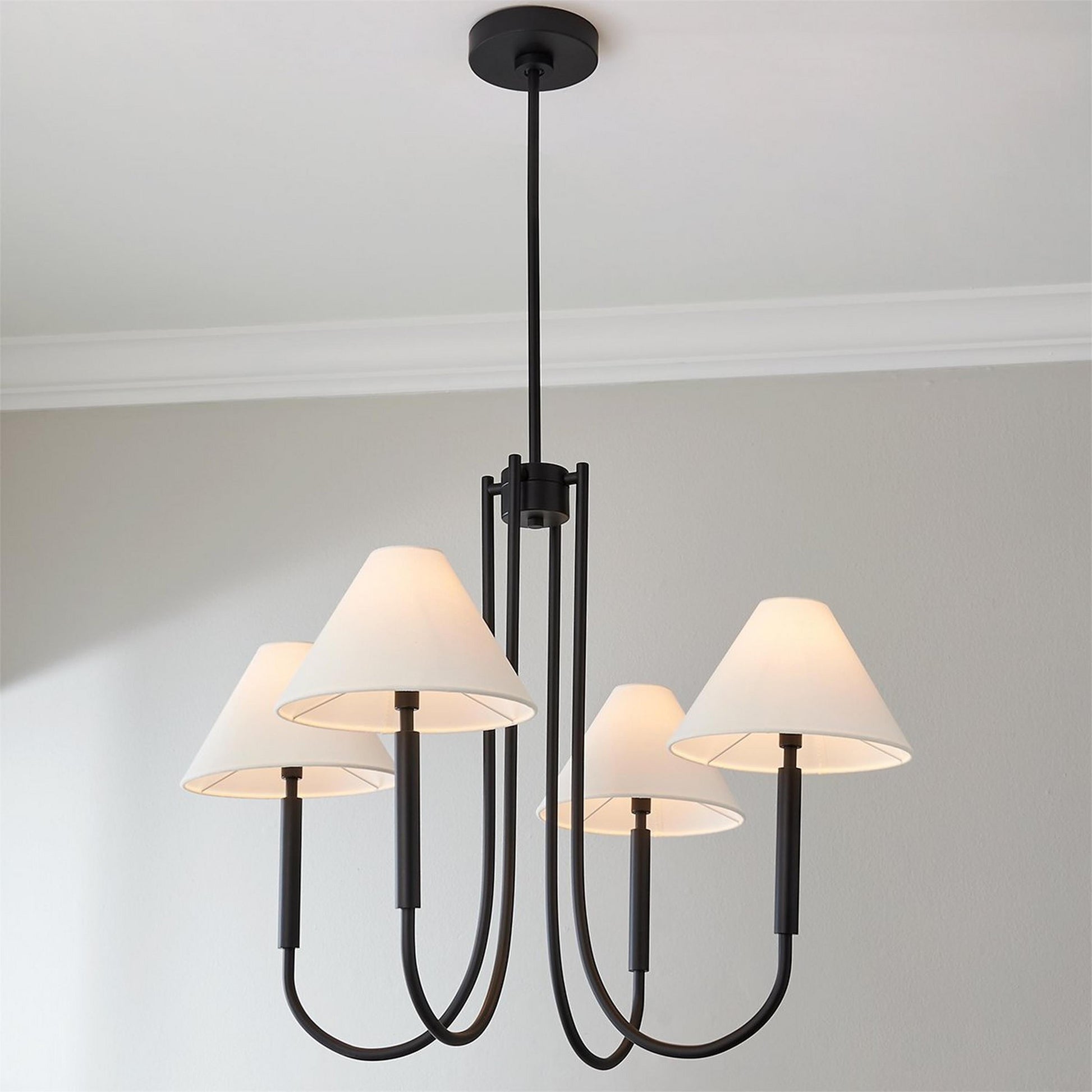 Nycareth Vintage Industrial Metal Fabric Chandelier - Lamp Copper