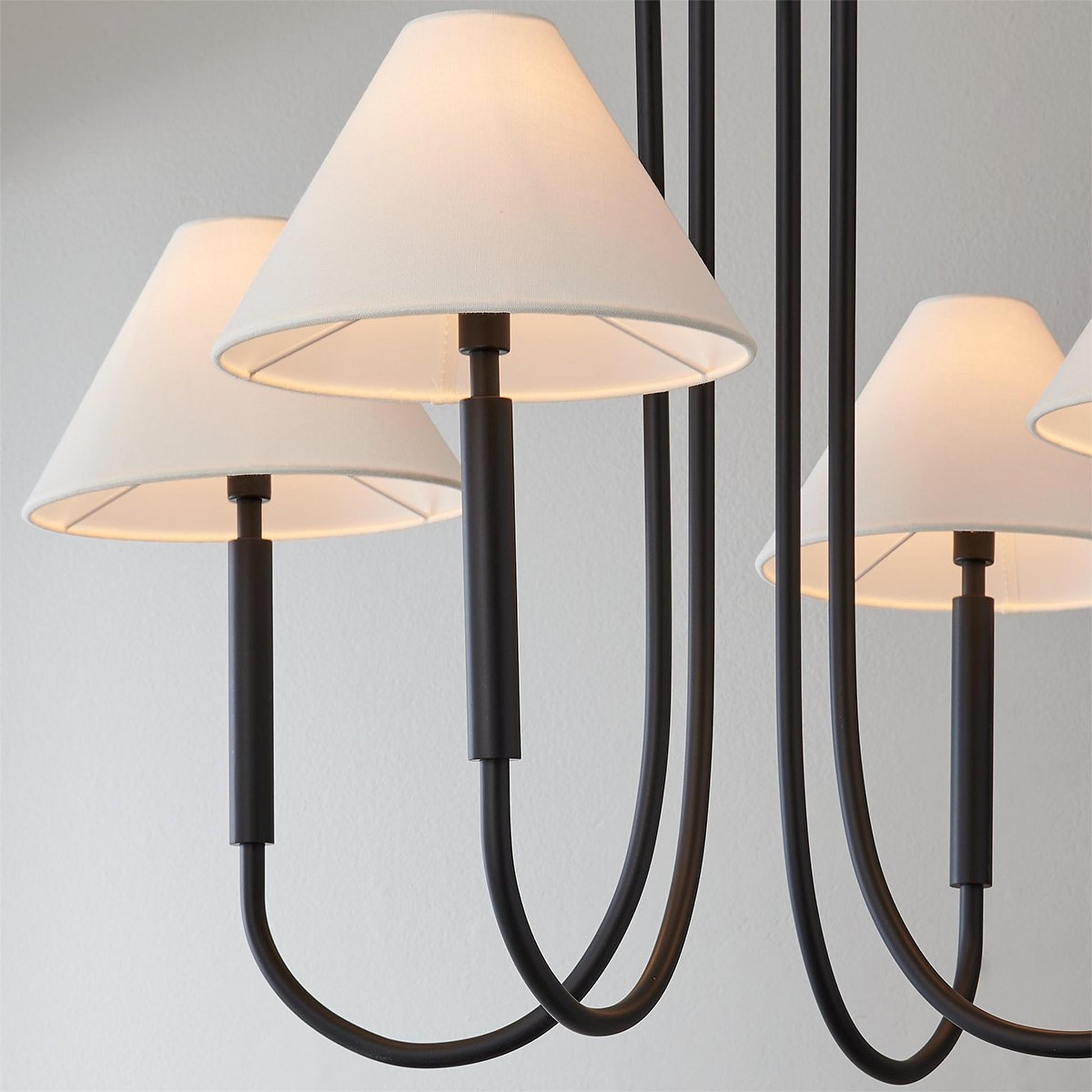 Nycareth Vintage Industrial Metal Fabric Chandelier - Lamp Copper