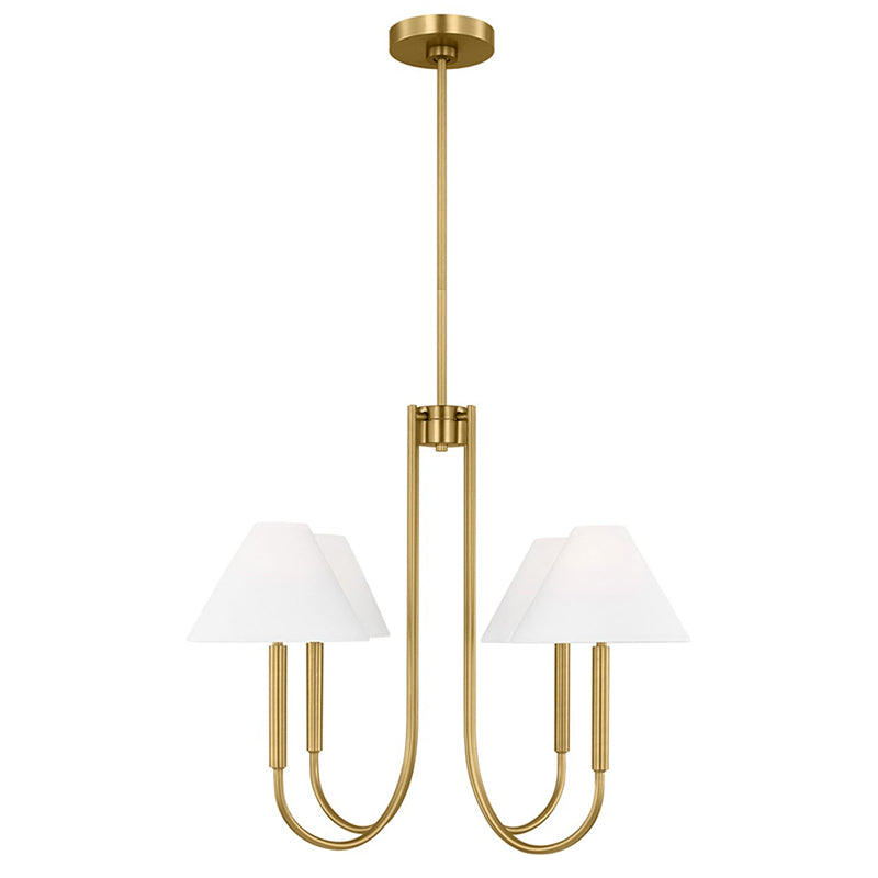 Nycareth Vintage Industrial Metal Fabric Chandelier - Lamp Copper