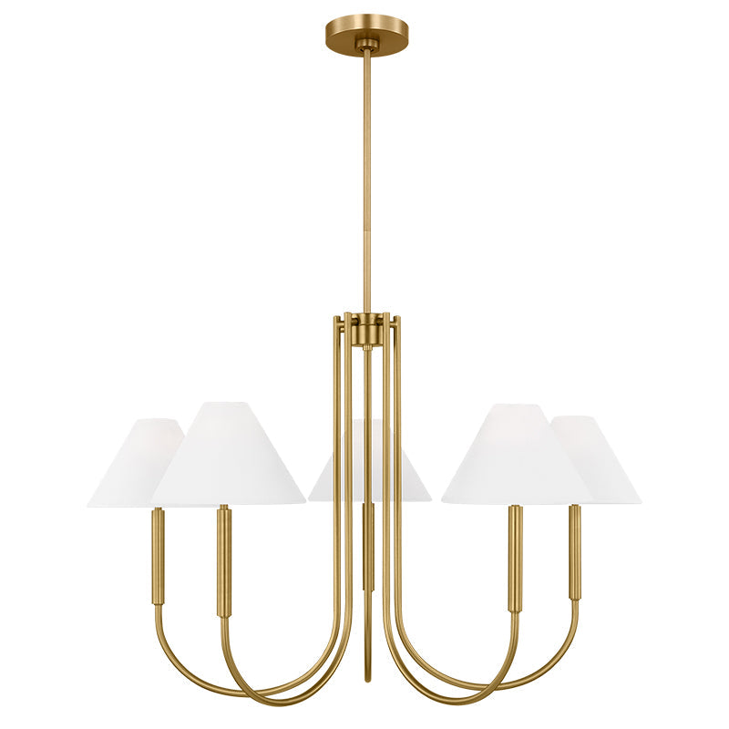 Nycareth Vintage Industrial Metal Fabric Chandelier - Lamp Copper
